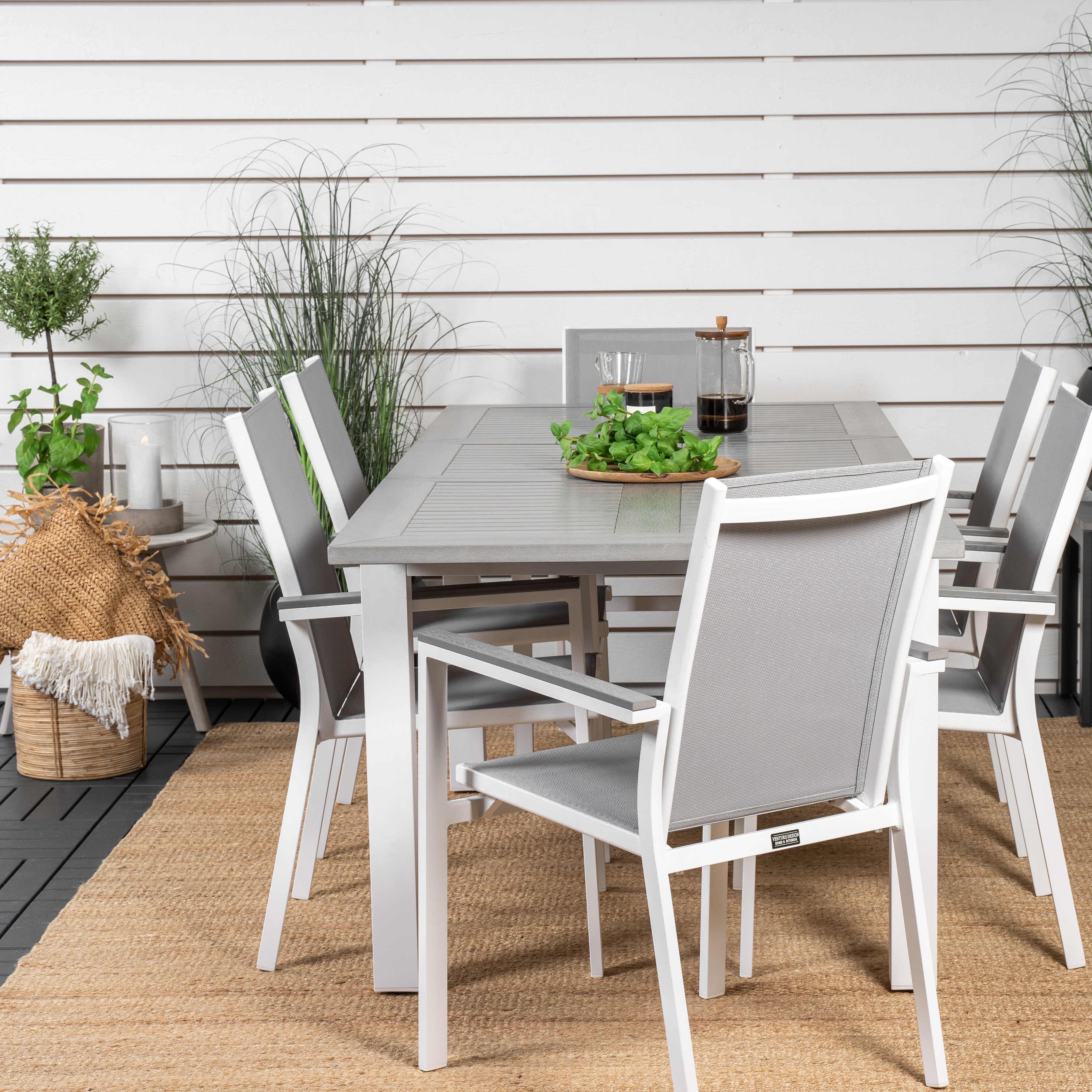 Matgrupp Venture Home Aleyna 160/240 med 6 Pincy Stolar