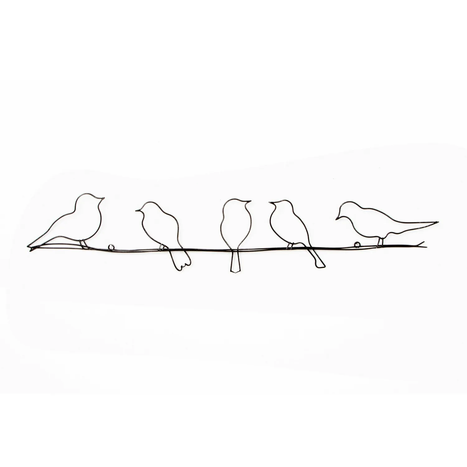 Metallkonst Art for the Home Birds on a Wire