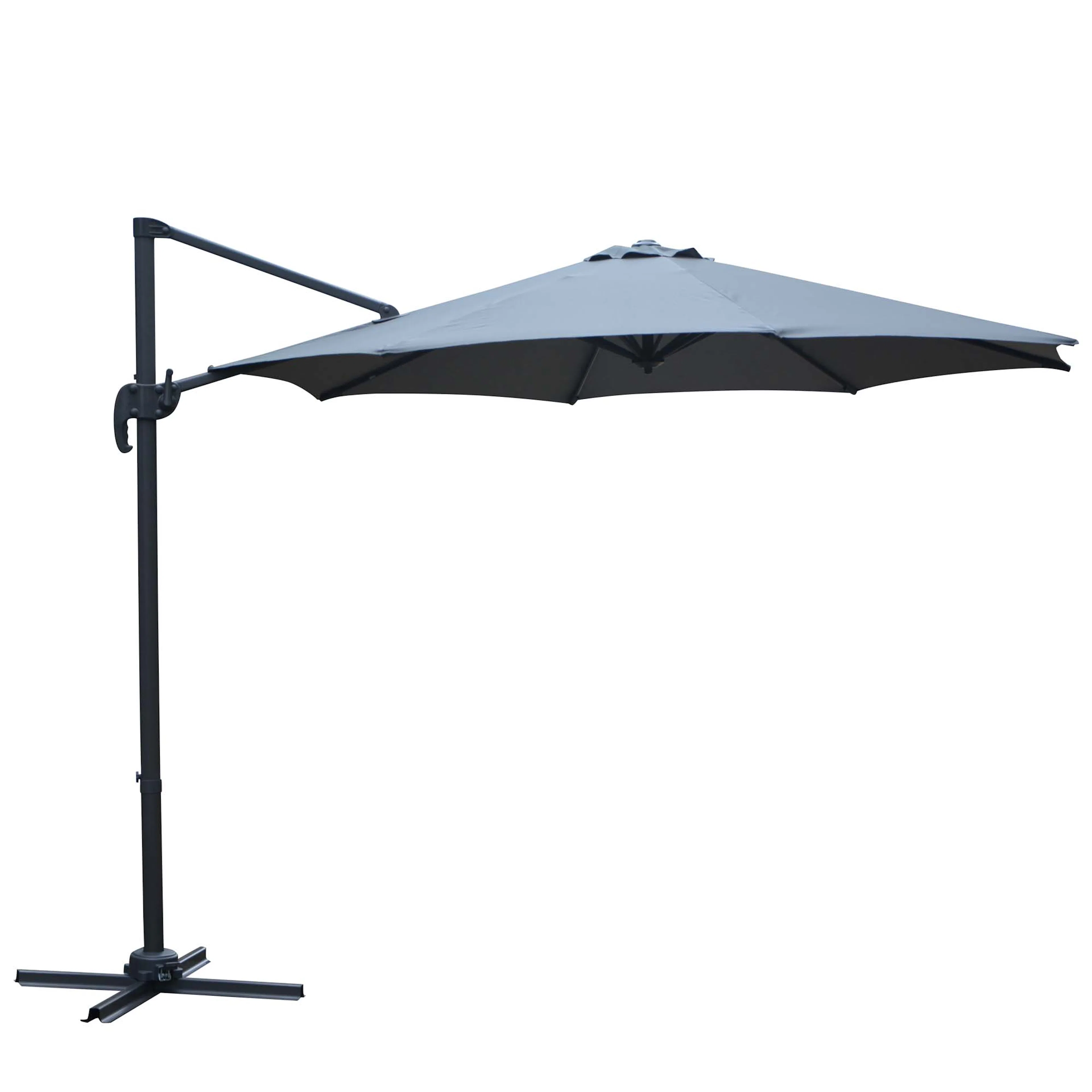 Miami hängande parasol Ø3m, grå Grå