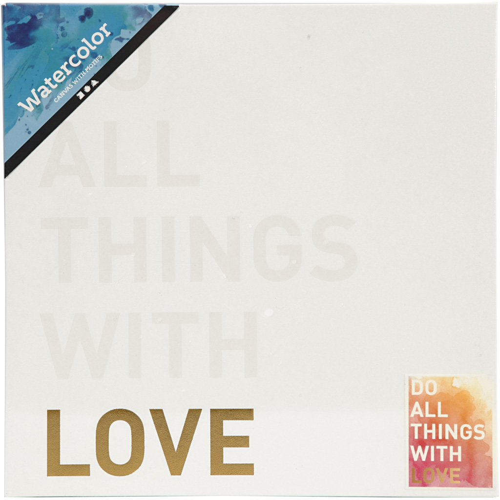 Målarduk Creativ Company med Guldtryck Love Vit H25,4 cm 1 St