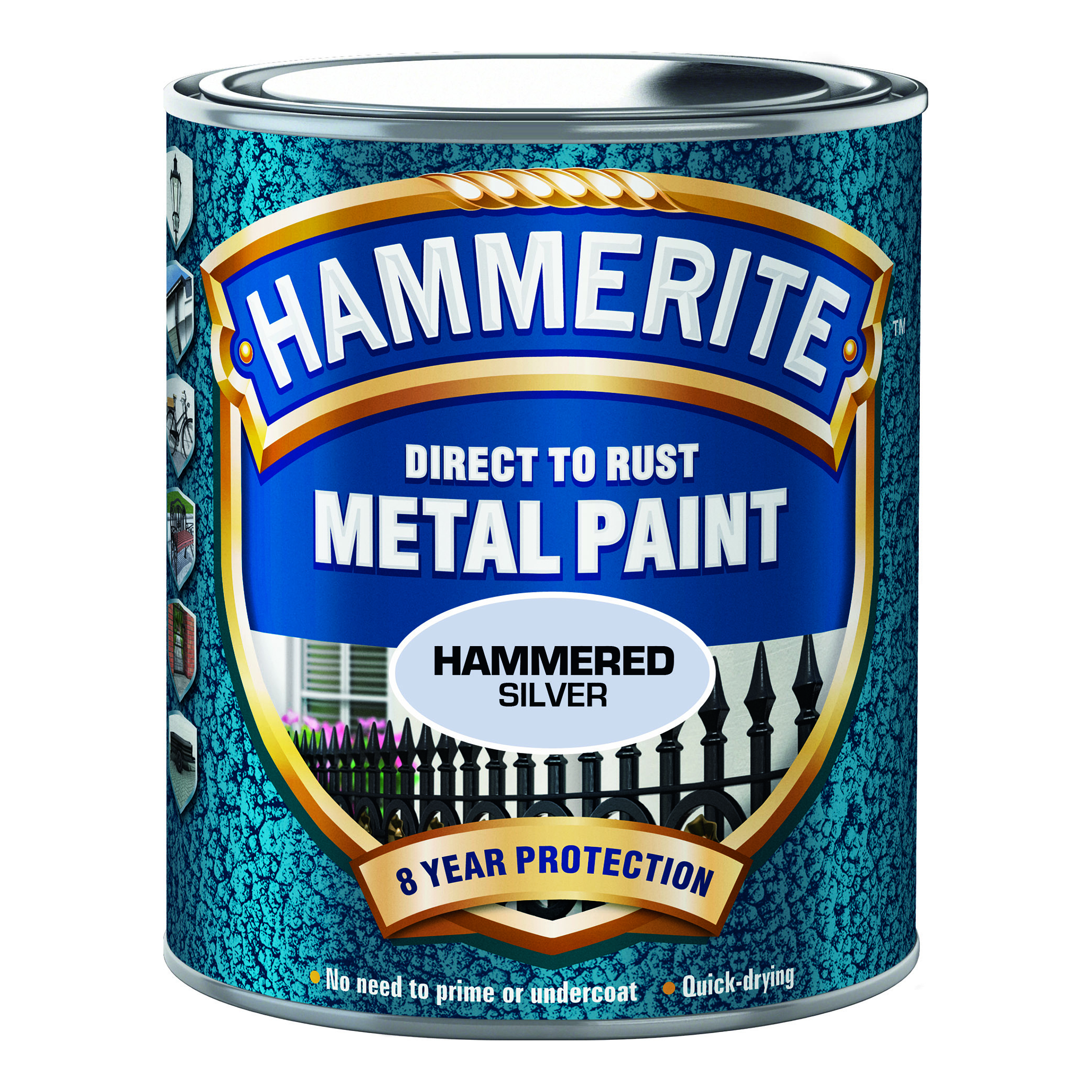 Rostskyddsfärg Hammerite Hammarlack Silver/Grå 750ml