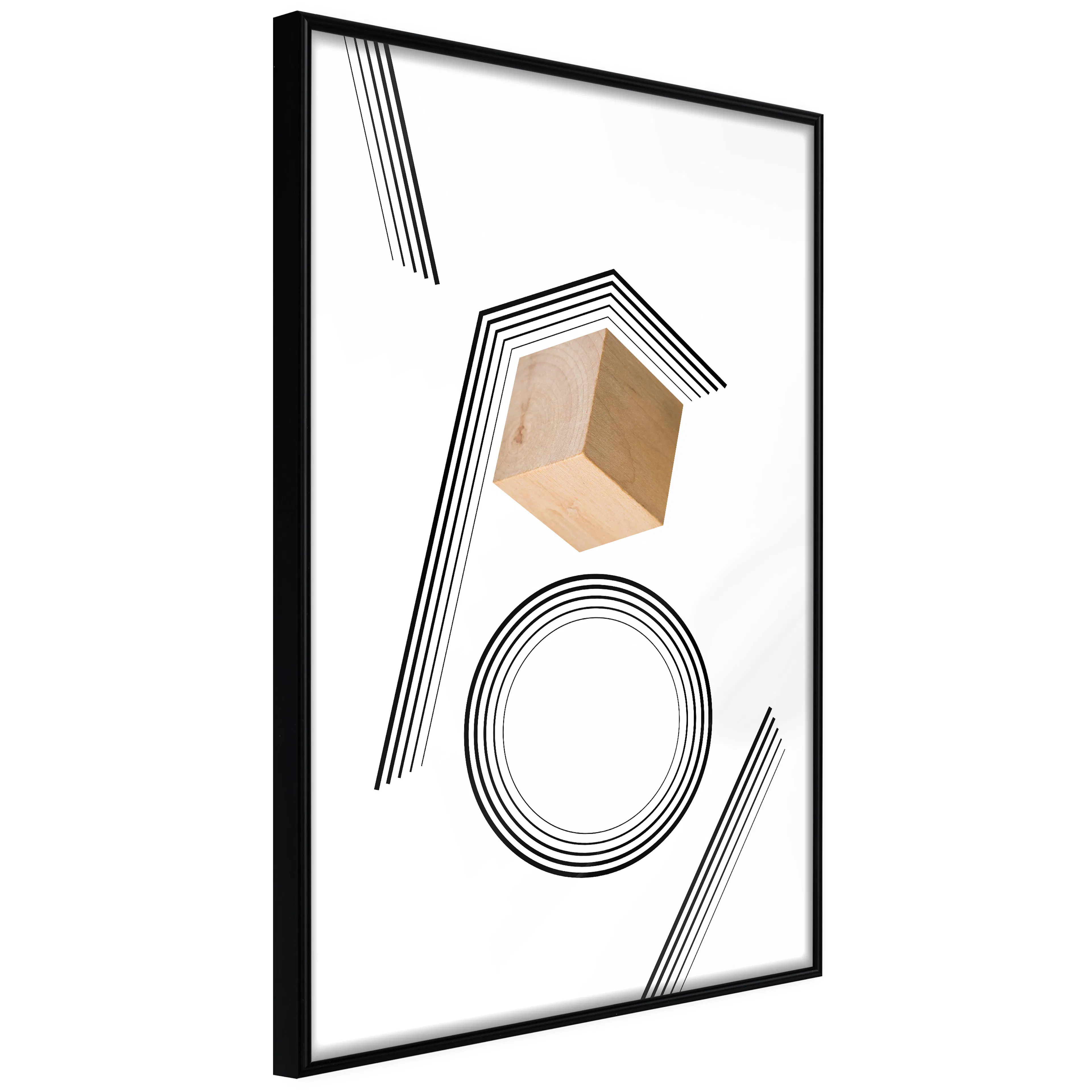 Affisch - Wooden Cube [Poster] 20x30 Svart ram, 20x30 cm