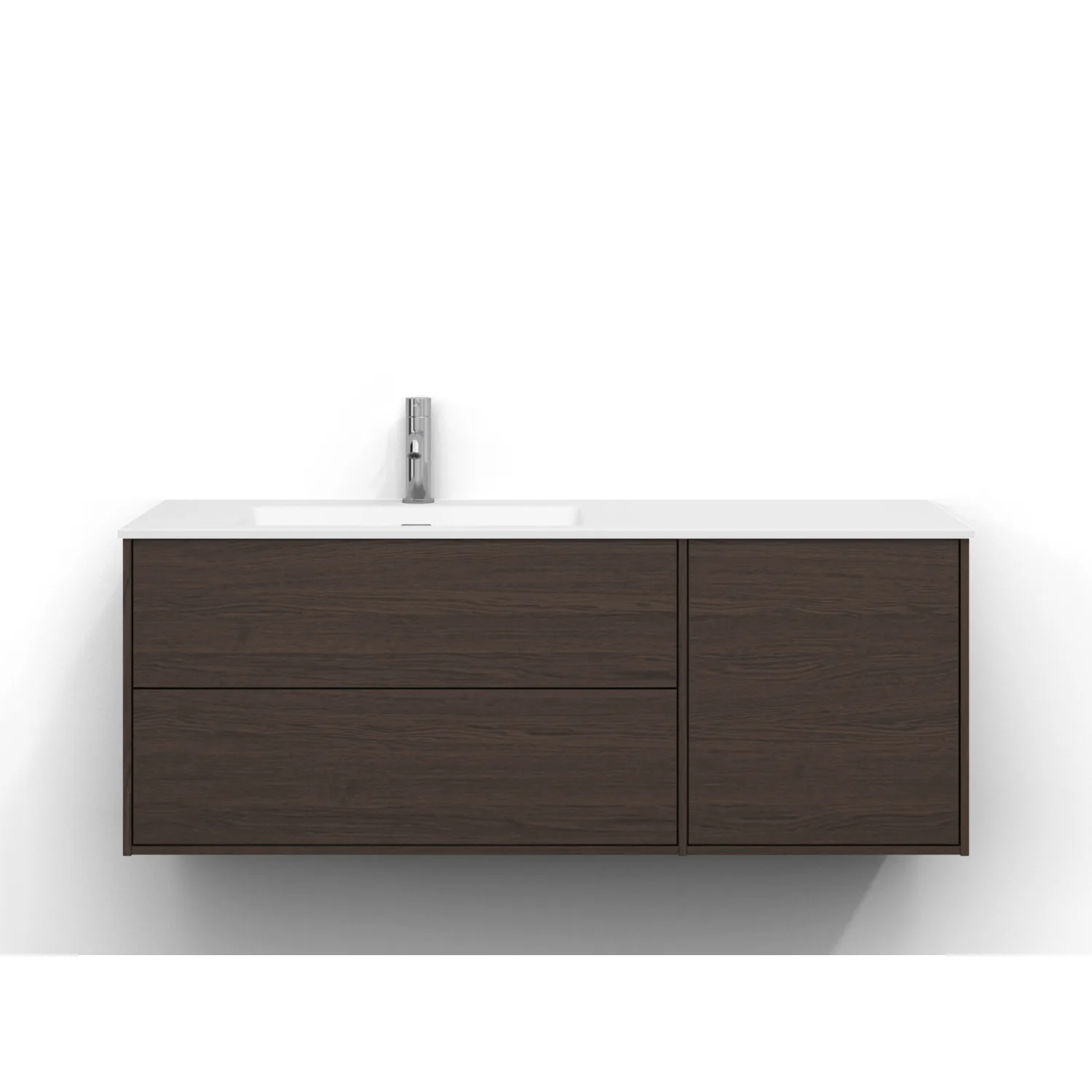 Epos Udel 120V B.Ask 2+1L Psh Brun Ask, Front: Plan med Push-Open, Placering: Vänster