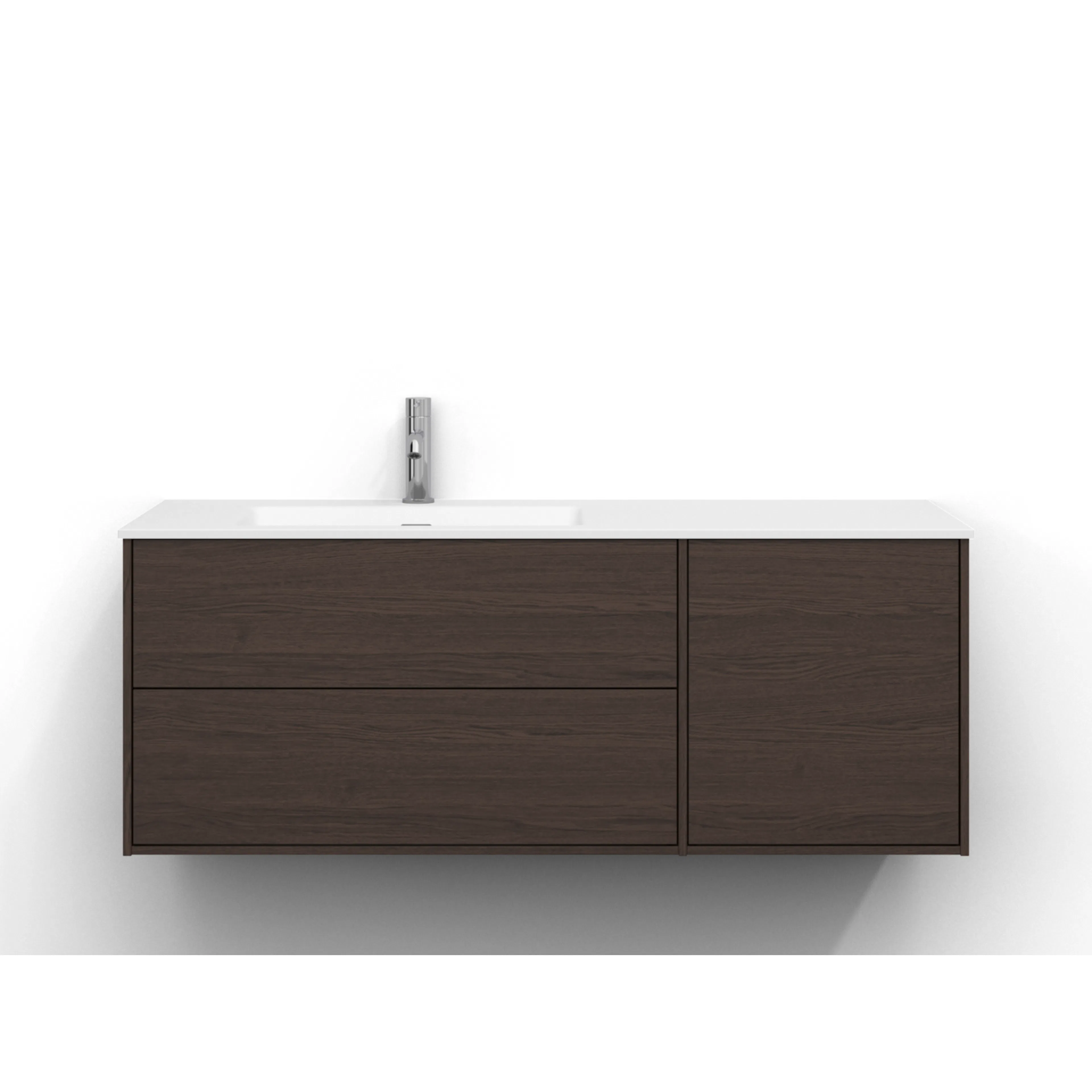 Epos Udel 120V B.Ask 2+1L Psh Brun Ask, Front: Plan med Push-Open, Placering: Vänster
