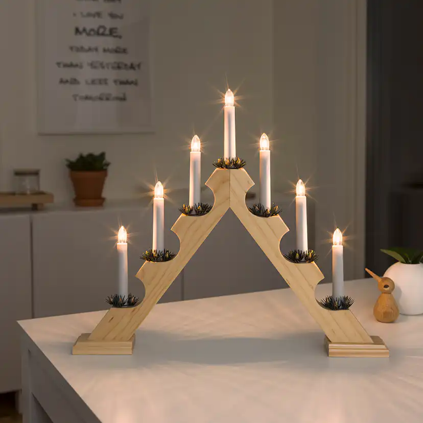 Adventsljusstake Gnosjö Konstsmide 7L med Manschetter H40