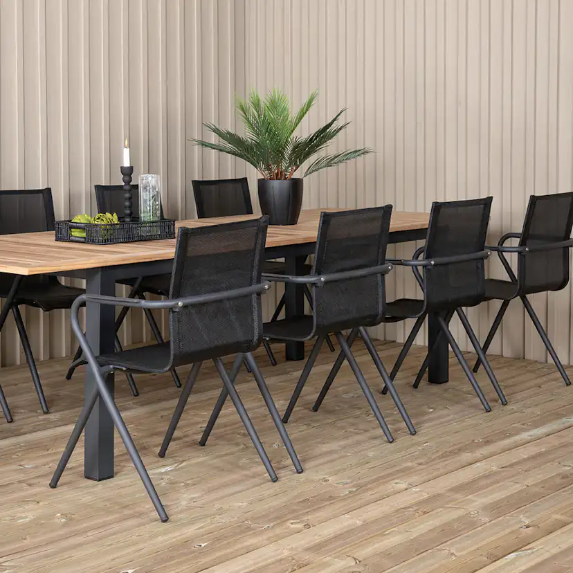 Matgrupp Venture Home Perla med 8 Aspen Matstolar