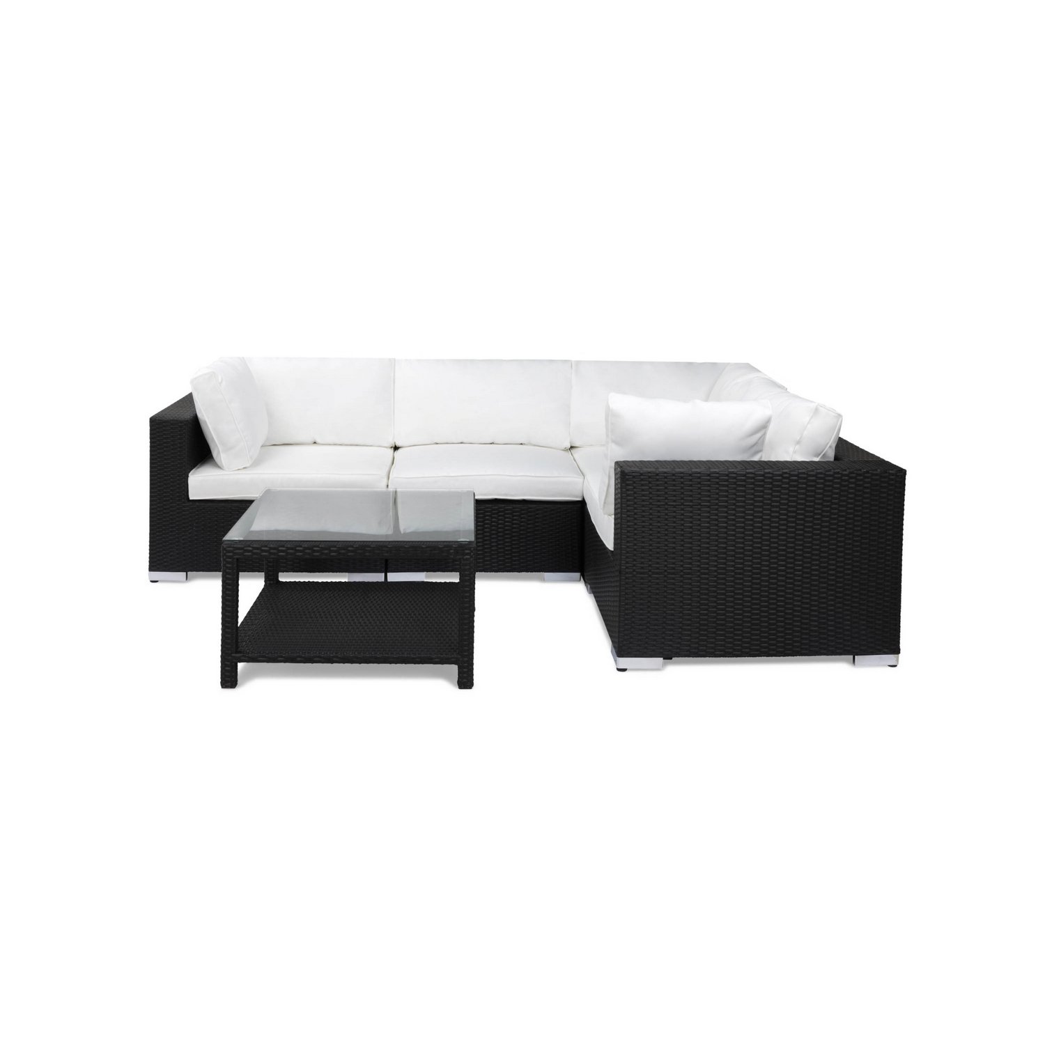 Loungegrupp Comfort Garden Bahamas 4-sits Hörn och Utebord 75x75 Utomhus