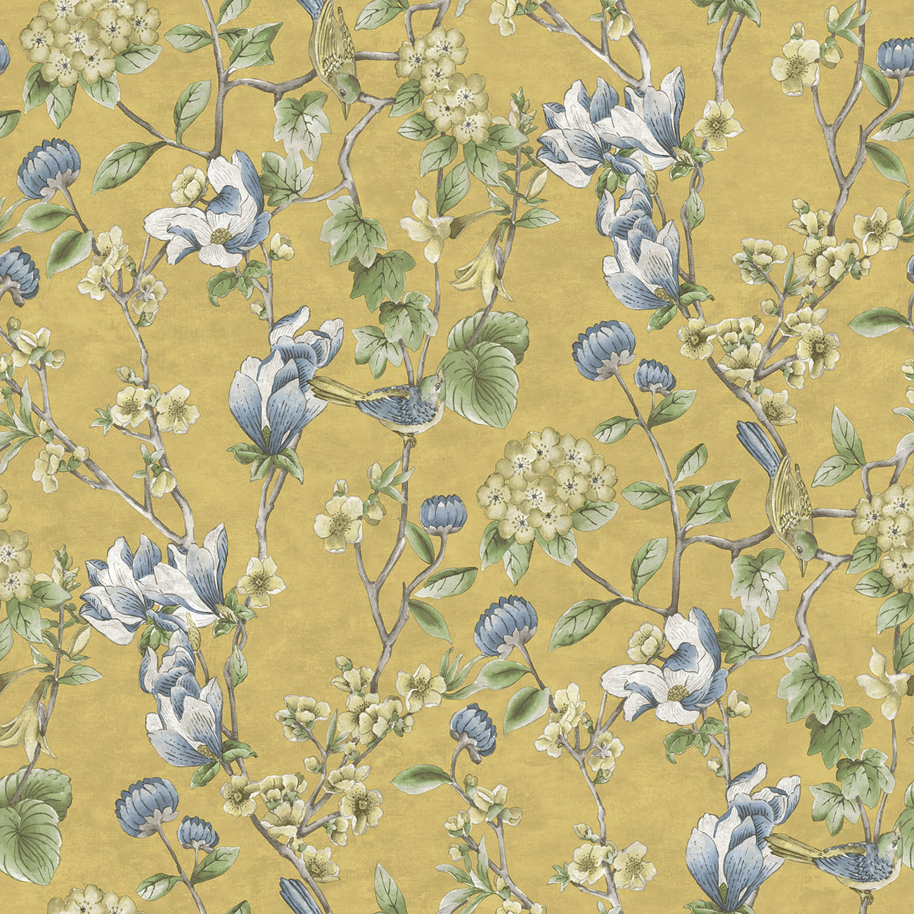 Tapet Holden The Lost Gardens Nightingale Ochre 91622