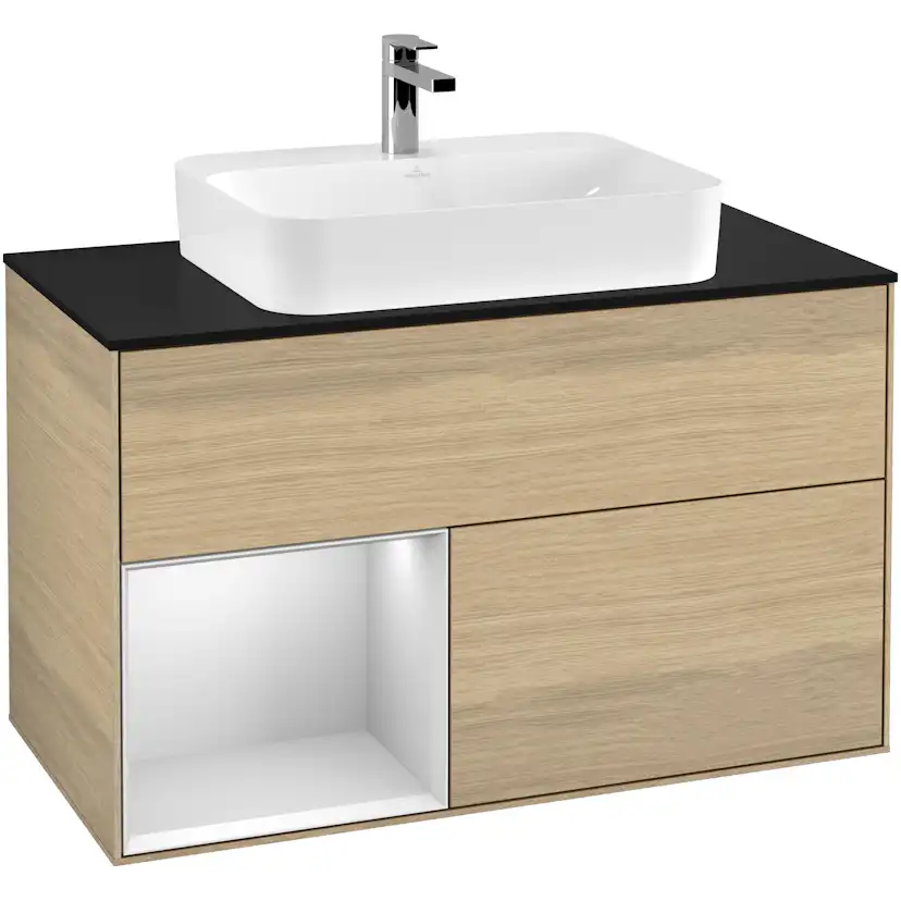 Tvättställsskåp Villeroy & Boch Finion med 2 Lådor Hylla och Bänkskiva för Ytmonterat Tvättställ