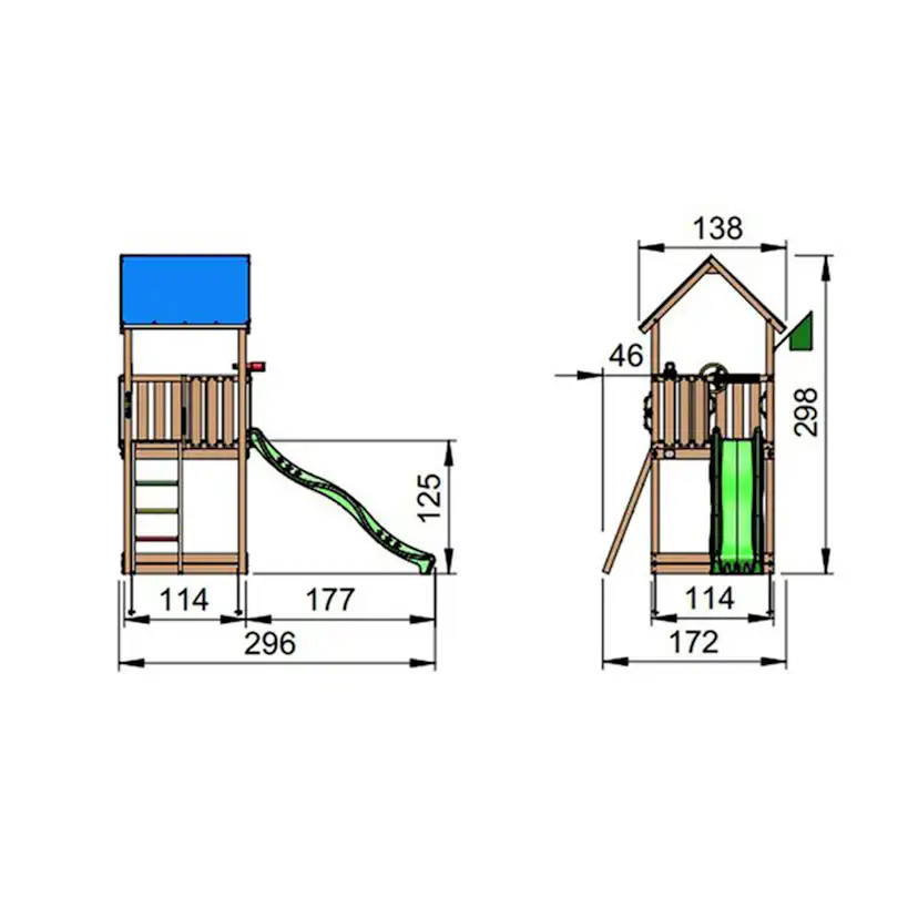 Lektorn Jungle Gym Castle inkl. rutschkana
