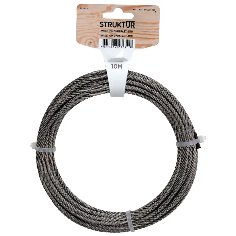 WIRE SYRAFAST 10M Ø4MM Rostfri, D: 4 mm, L: 10 m