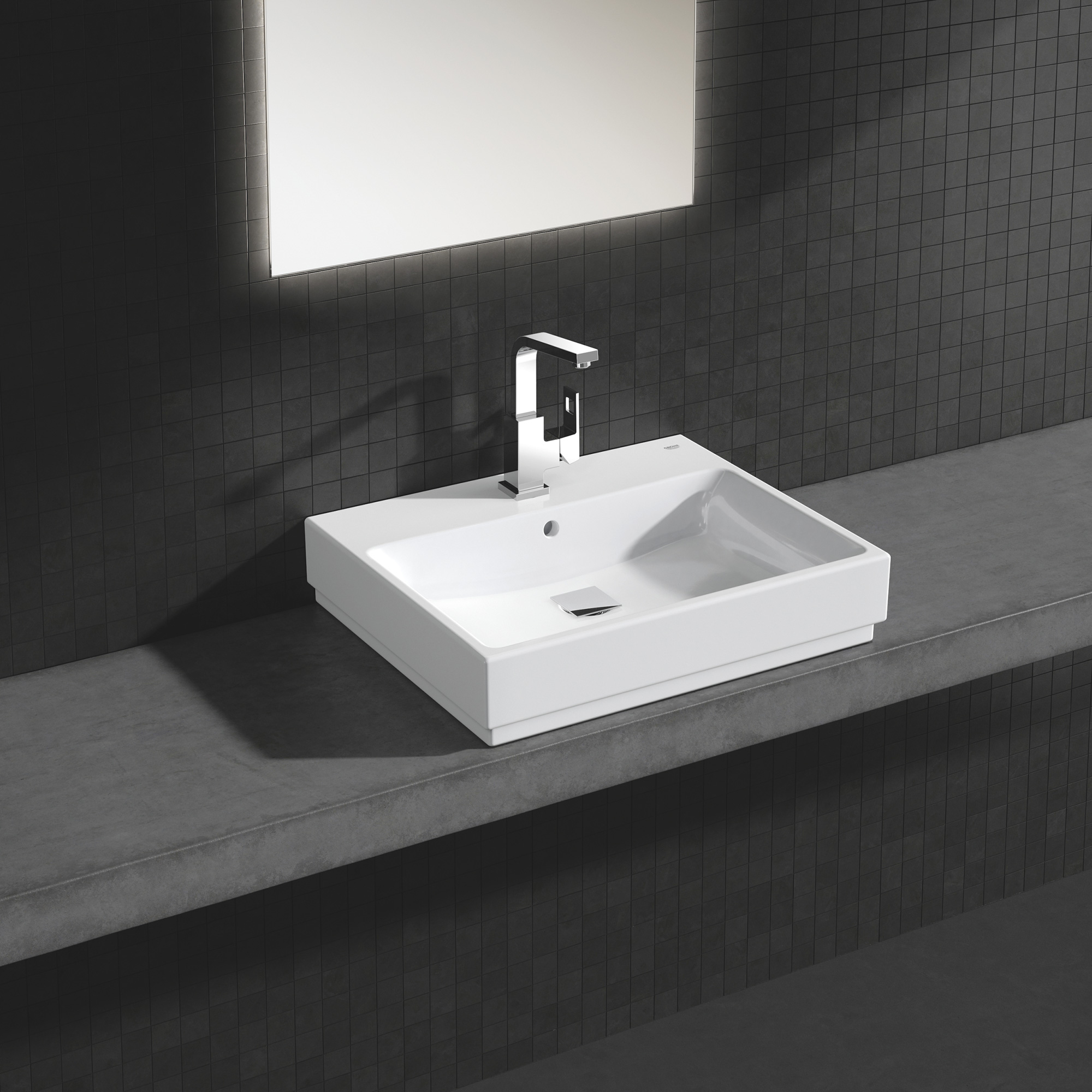 Tvättställ Grohe Cube Ceramic 39477 60 cm Bänktvättställ