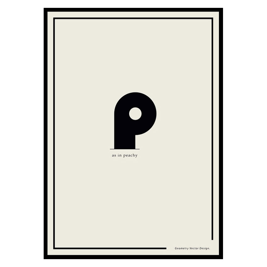 Poster Gallerix P As In Peachy