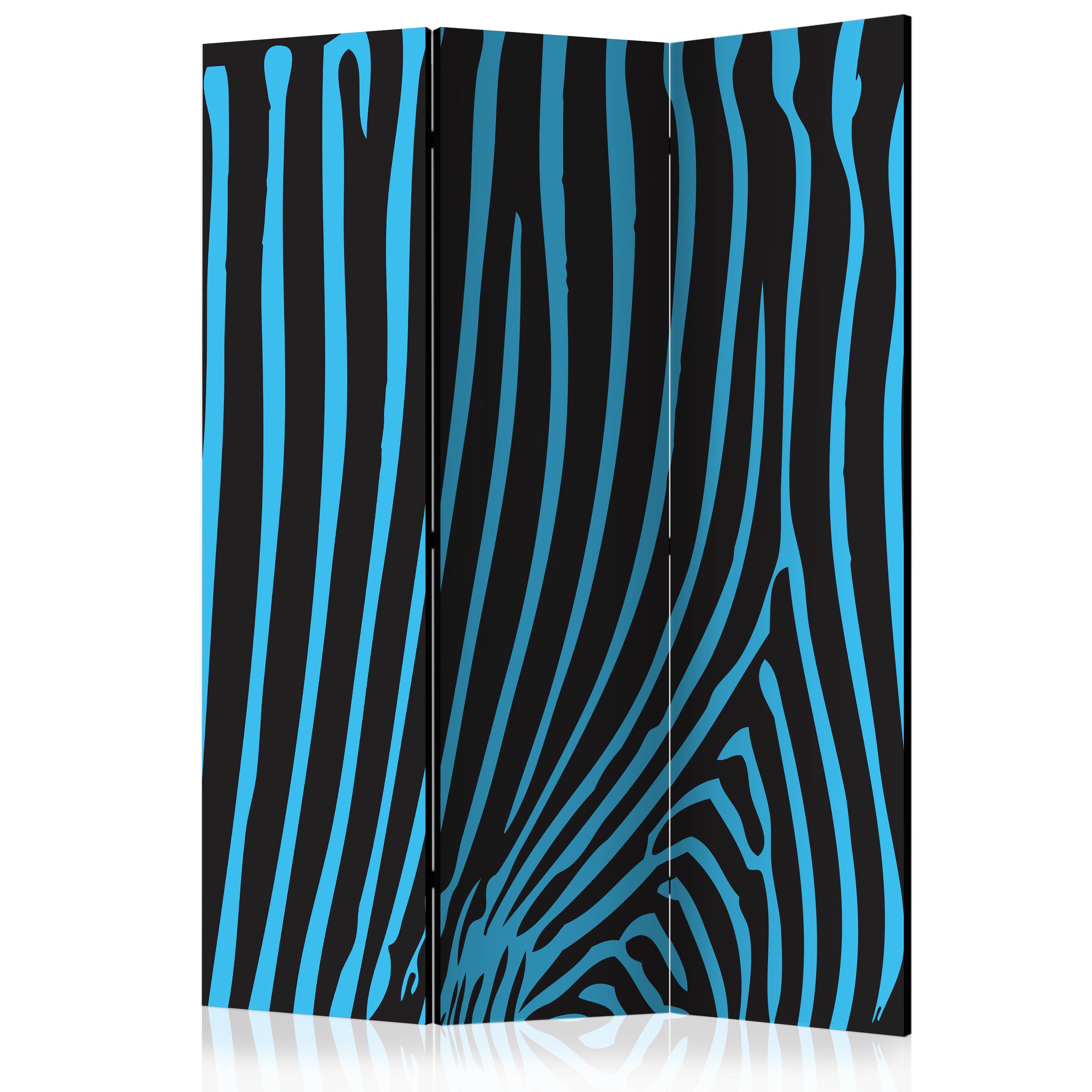 Rumsavdelare Skärmvägg Arkiio Zebra Pattern Turquoise 135x172 cm