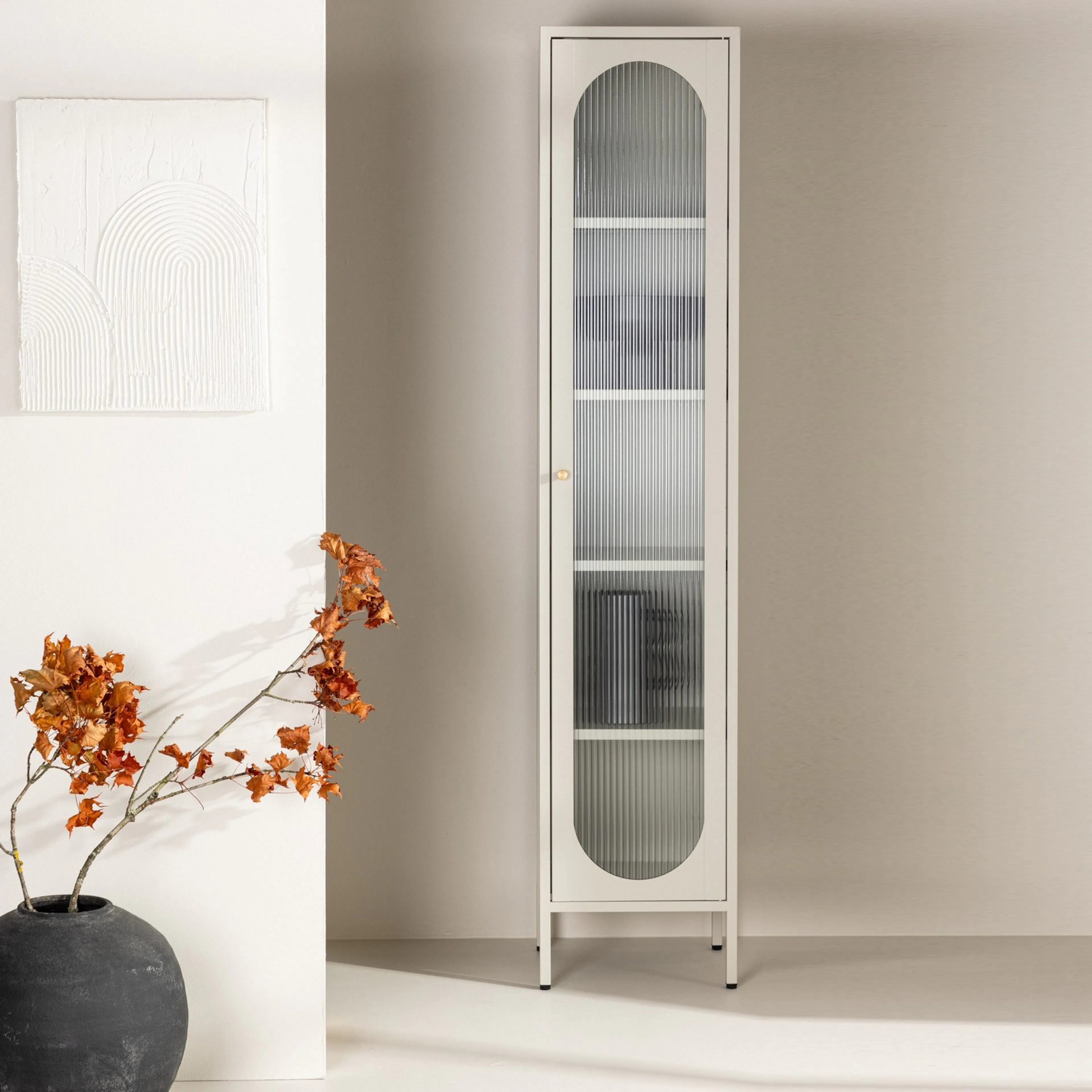 Cali Cabinet - Beige / Beige Beige
