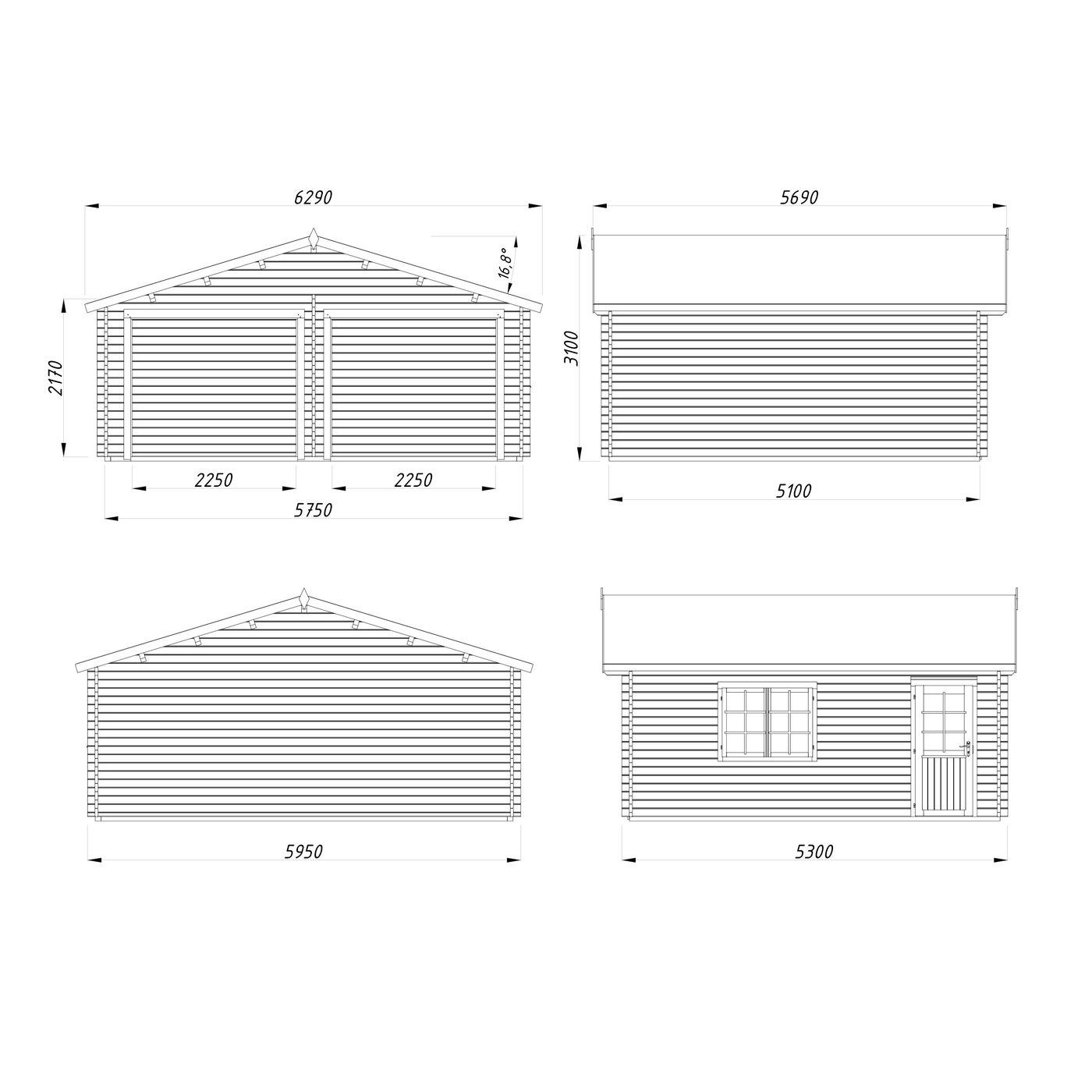 Roger 28,4 m2 kit Impregnerad transparent