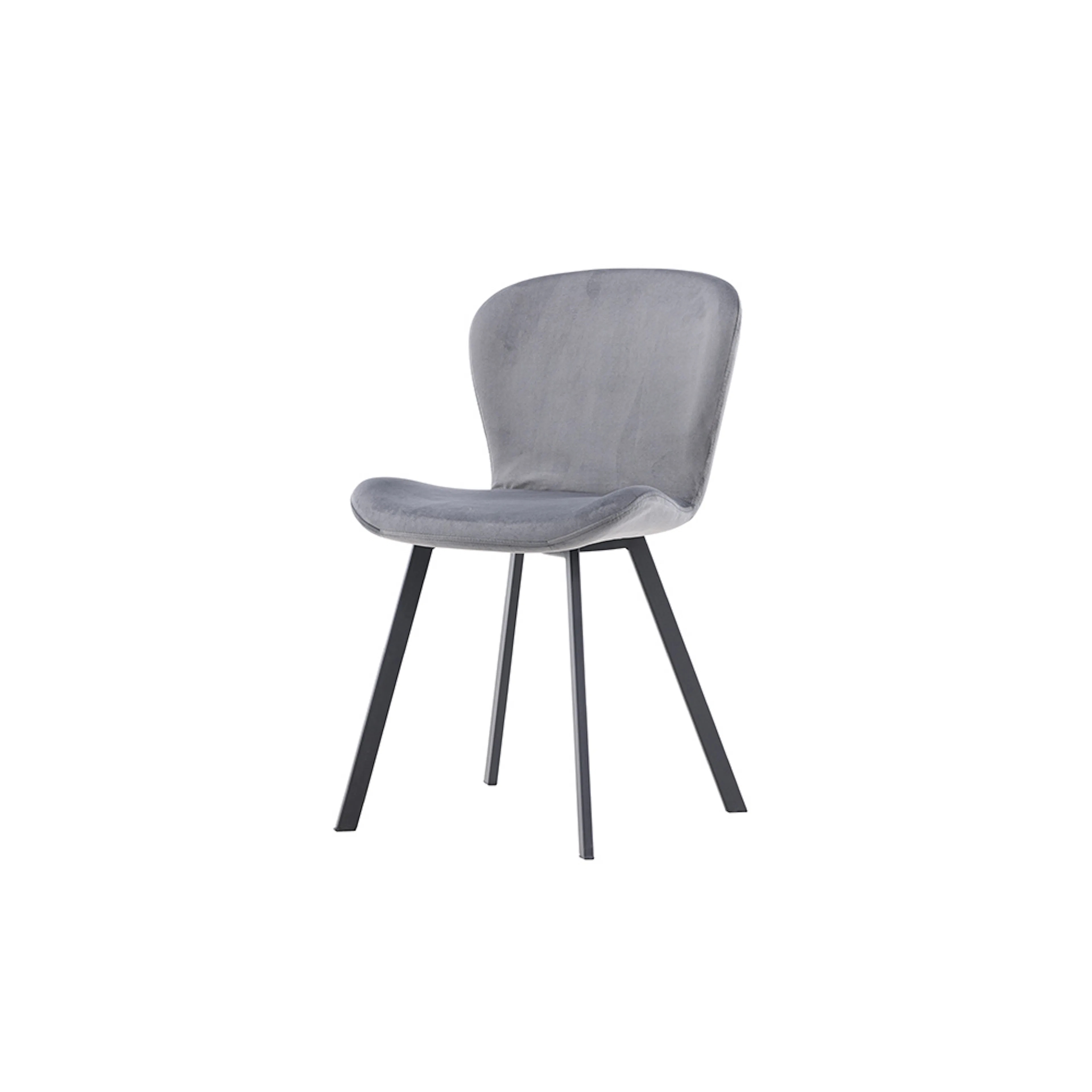 Lilja Dining Chair - Black / Dark grey Fabric Grå/Svart