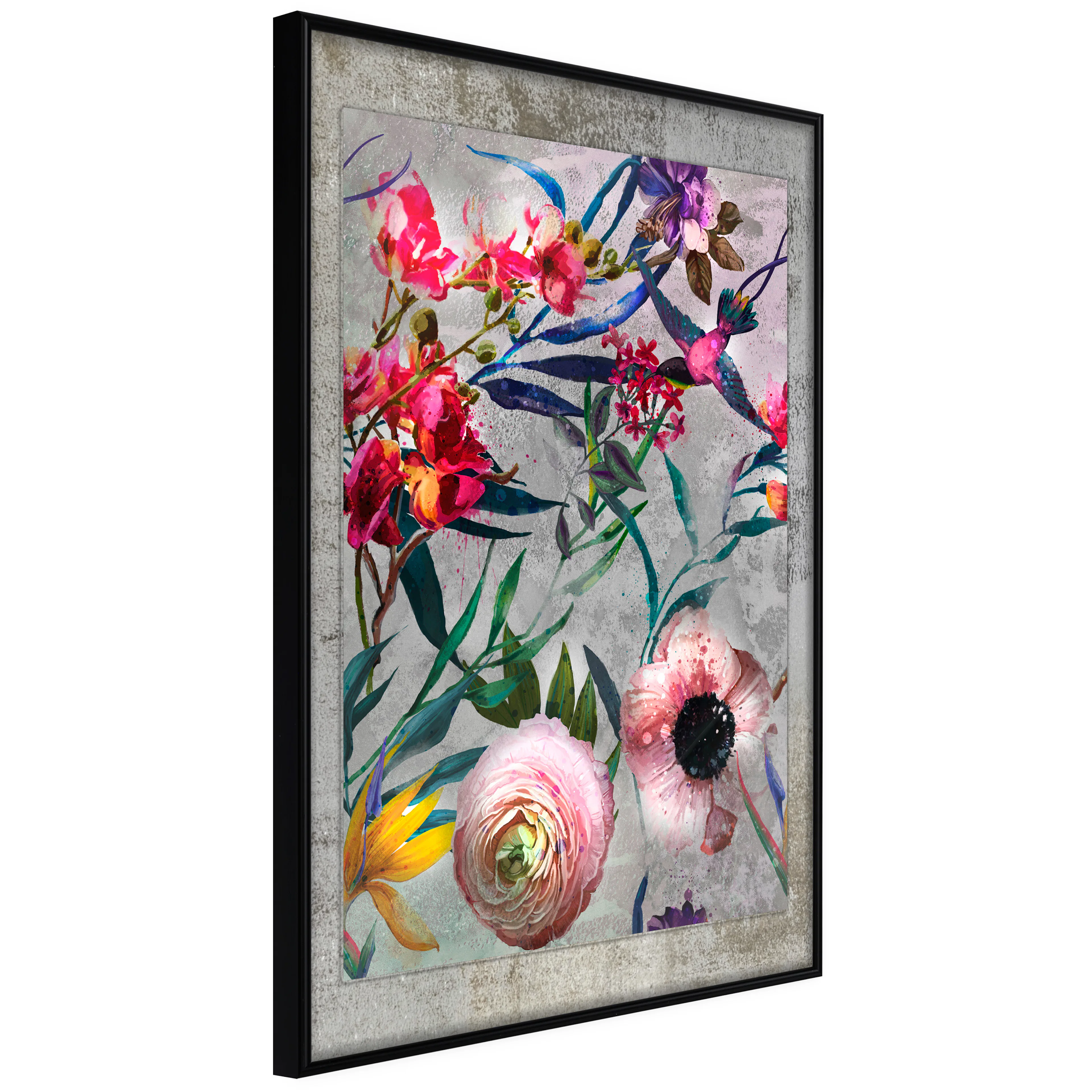 Affisch - Rustic Flowers [Poster] 40x60 Svart ram, 40x60 cm