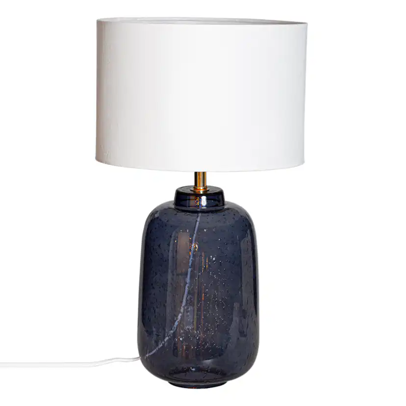 Bordslampa Cottex Blake H46 cm Glasfot med Sammetsskärm