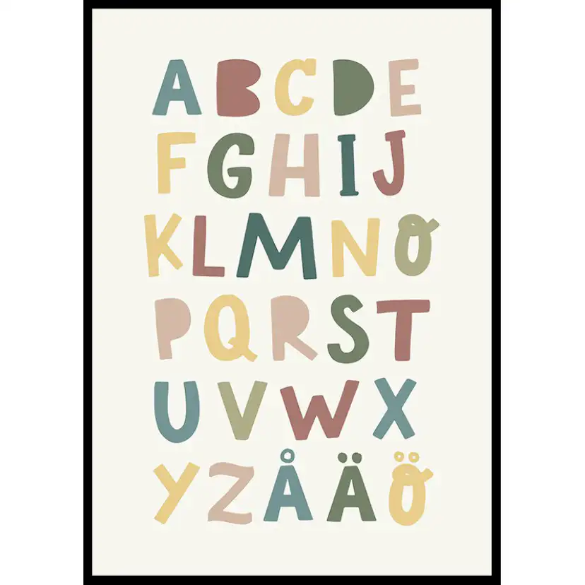 Poster Gallerix Barnens Alfabet No1