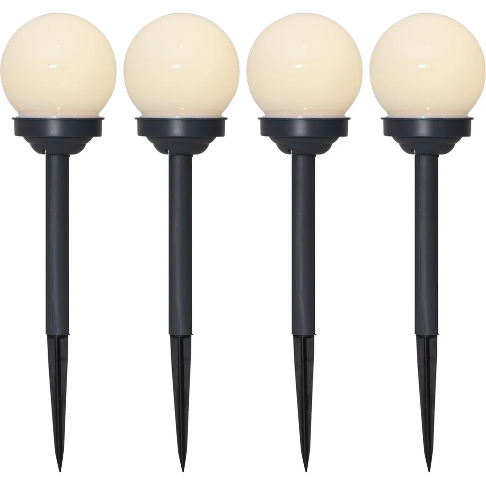 Solcellspollare Star Trading Globus LED Utebelysning med Sensor 4-pack