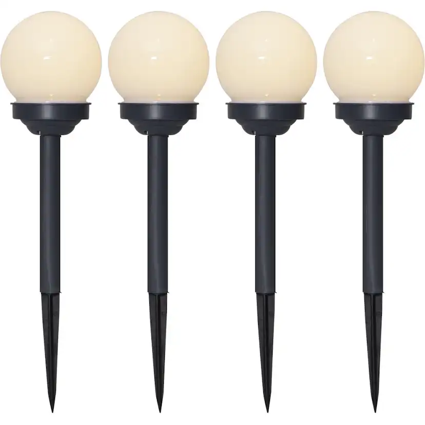 Solcellspollare Star Trading Globus LED Utebelysning med Sensor 4-pack