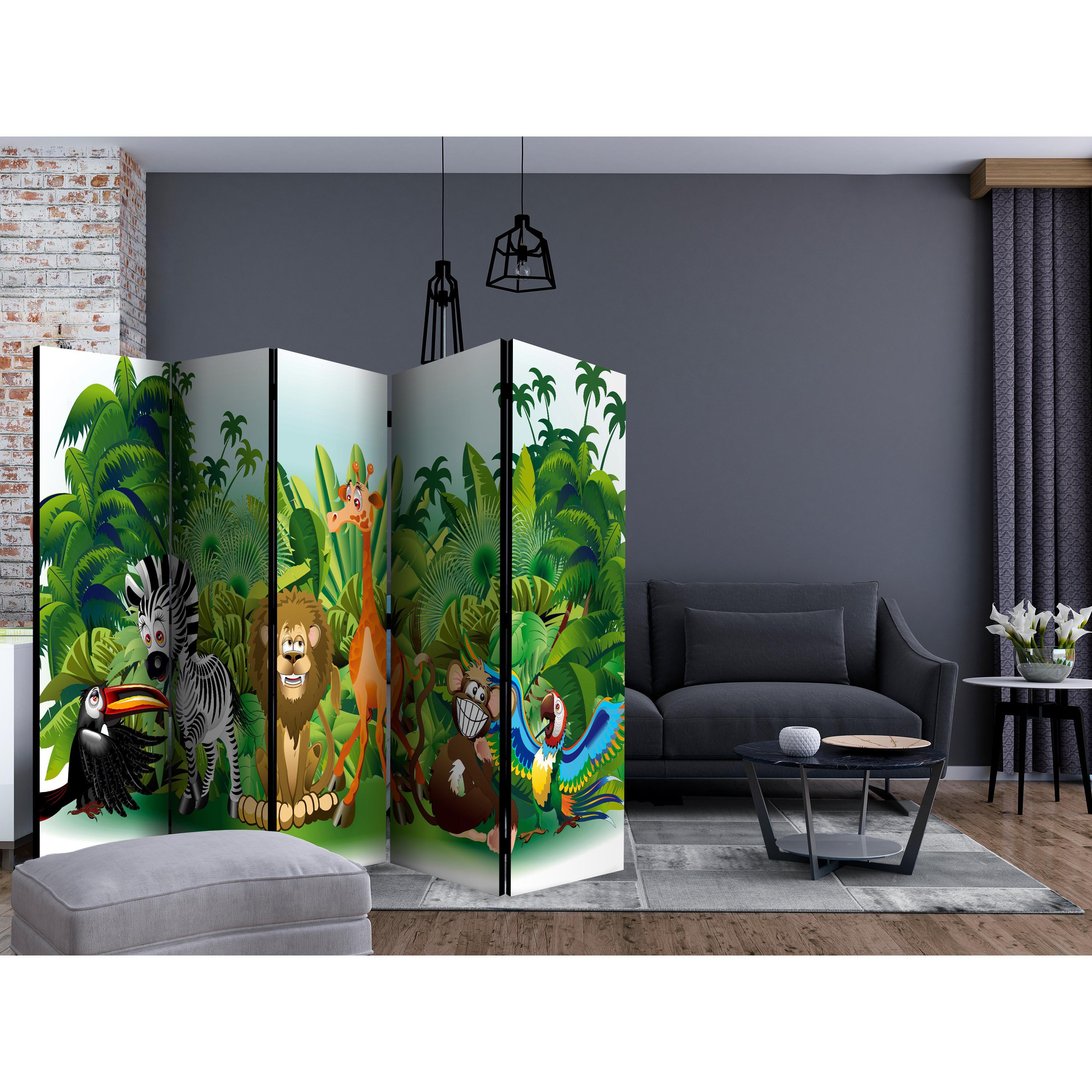 Rumsavdelare Skärmvägg Arkiio Jungle Animals II 225x172 cm