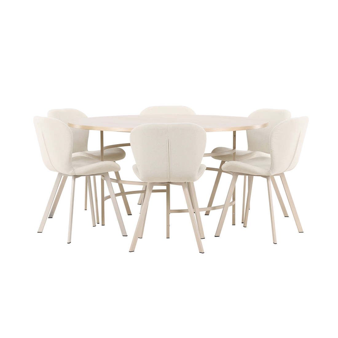 Matgrupp Venture Home Copenhagen Ø140 cm med 6st Lilja Matstolar