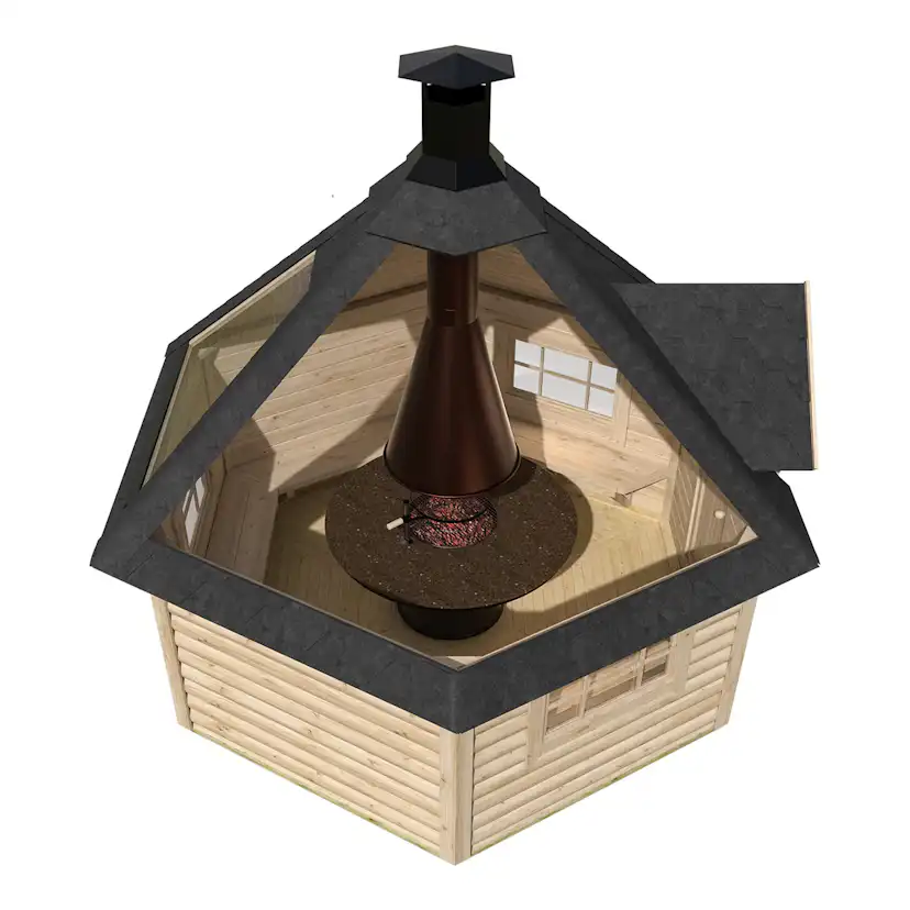 Grillkåta Nordkapp.NU TOMTESGUGA 9,2 m2 Omålad