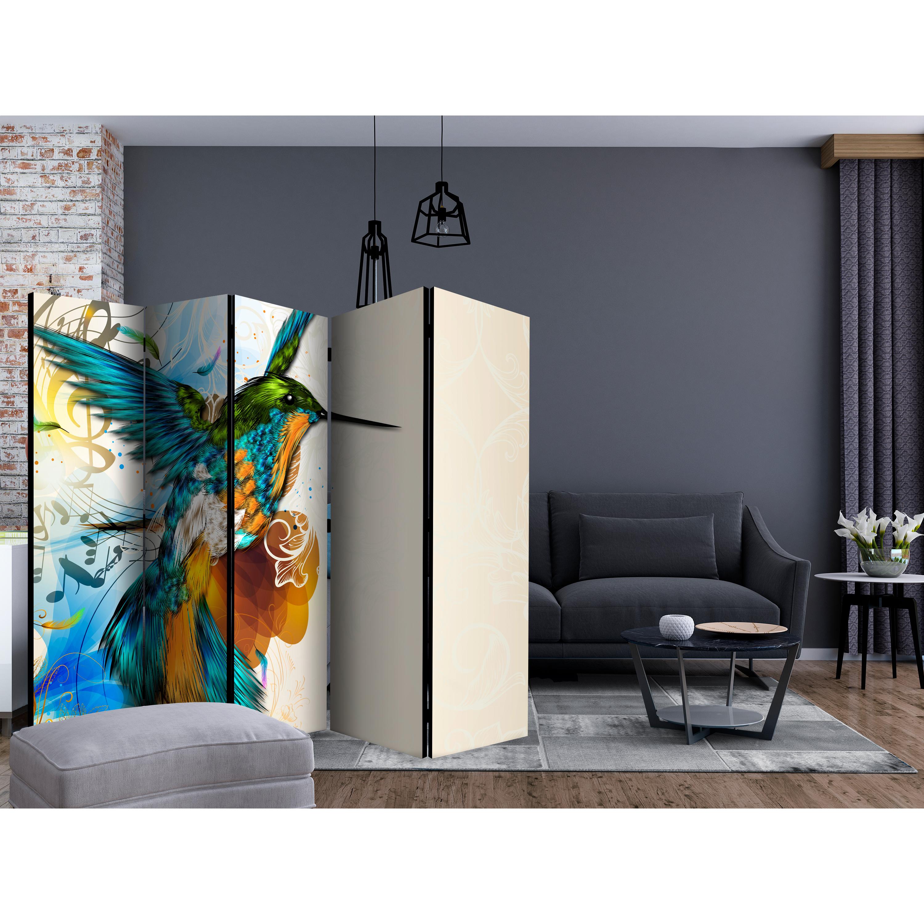 Rumsavdelare Skärmvägg Arkiio Bird's Music II 225x172 cm