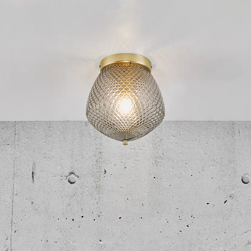 Takplafond Nordlux Orbiform Mässing & Rökfärgad Glas med Dimbar Funktion
