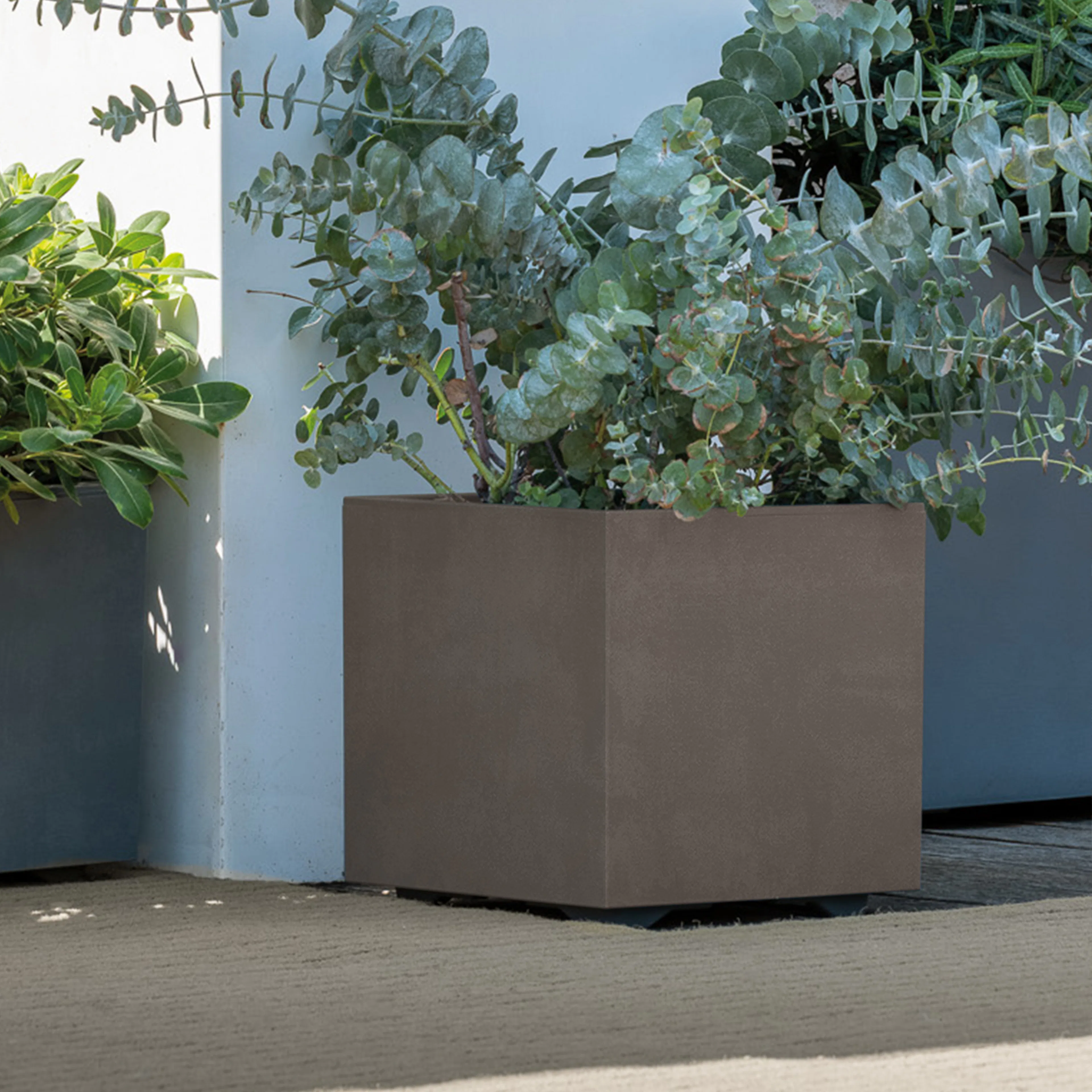 Kruka Deroma Millennium Sandstone Fyrkantig Med Hjul 48 x 49 x 49 cm