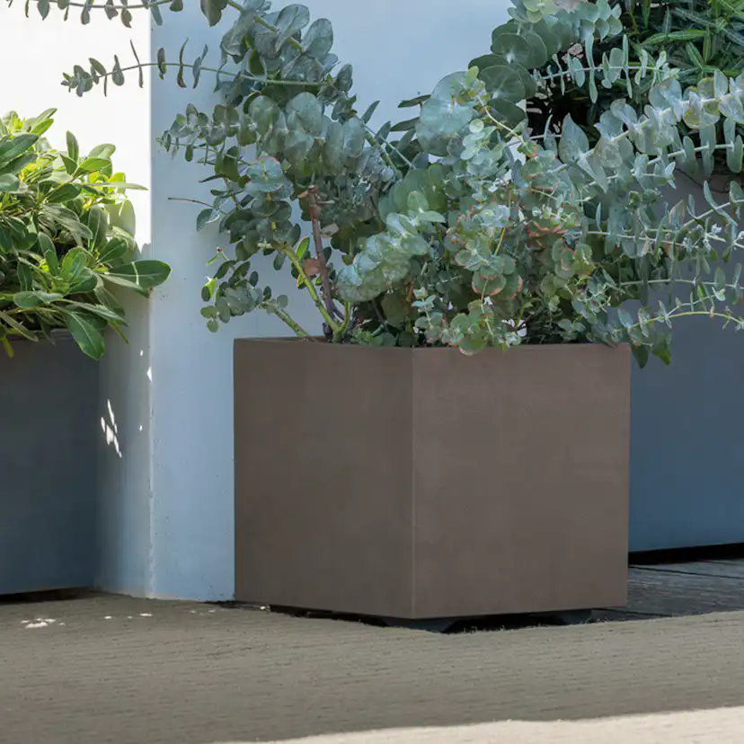 Kruka Deroma Millennium Sandstone Fyrkantig Med Hjul 48 x 49 x 49 cm