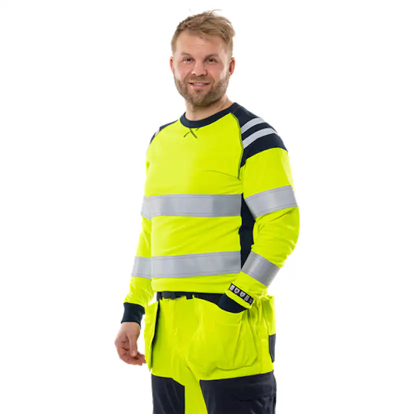 Flamskyddad T-shirt Fristads Långärmad 7077 TFLH Klass 3