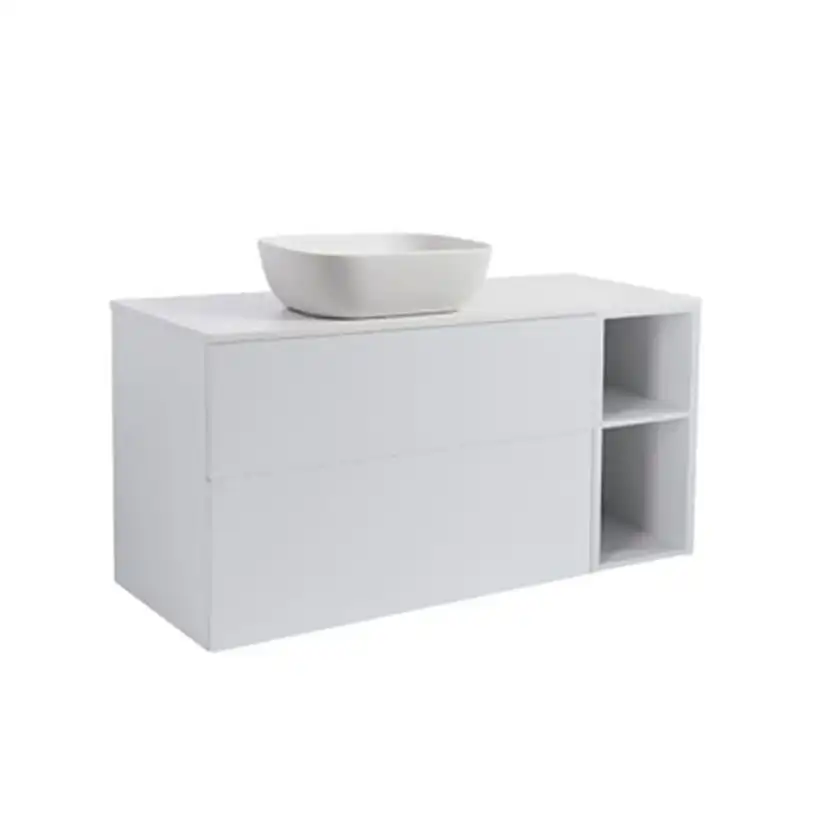 A IS90+30Ö GRÅ BS VIT+TS REKVI Färg: Ljusgrå, Färg Tvättställ: Vit, Färg Bänkskiva: Vit, Rektangulär Form, Storlek: 740x1210 mm
