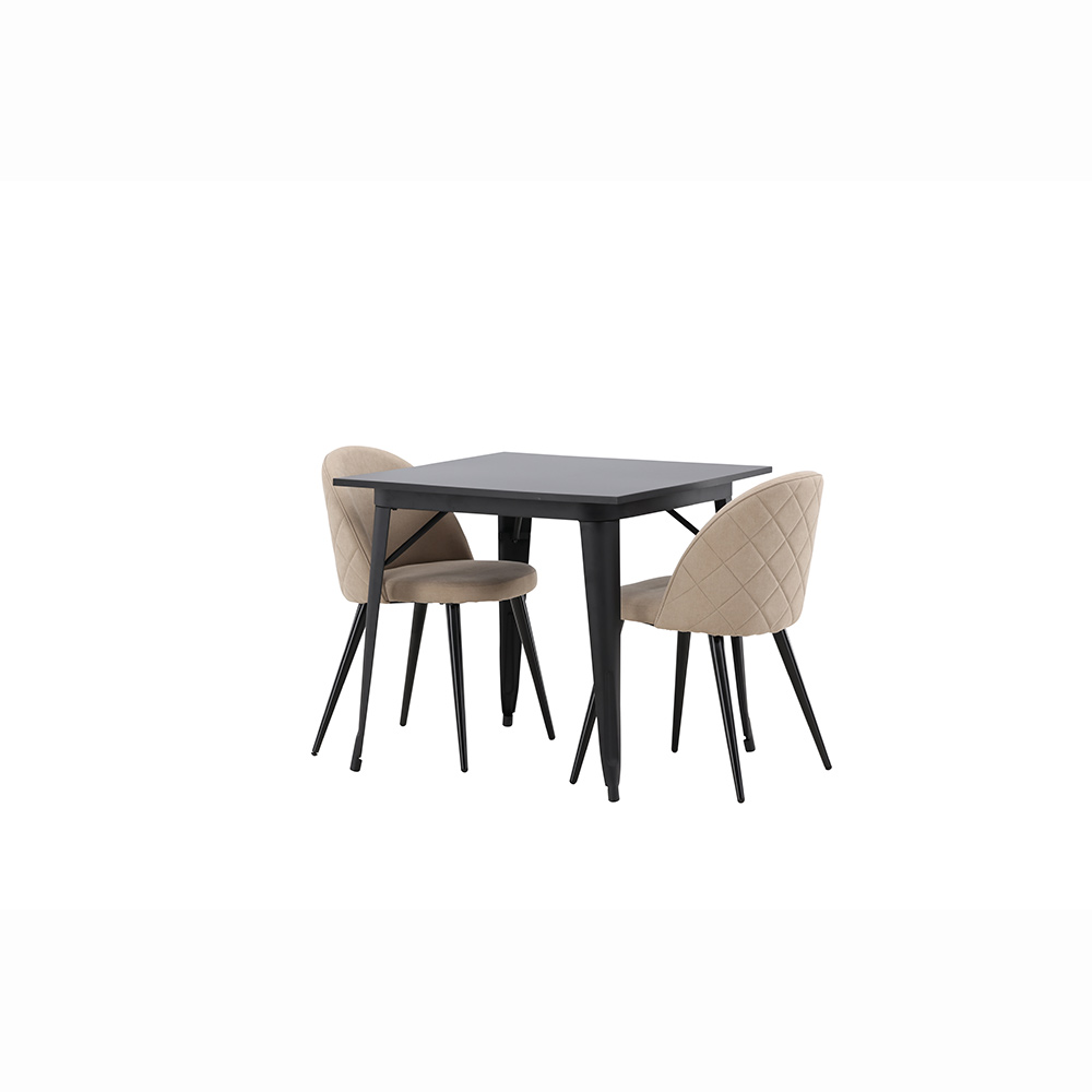 Matgrupp Venture Home Tempe med 2 Velvet Stitches Stolar