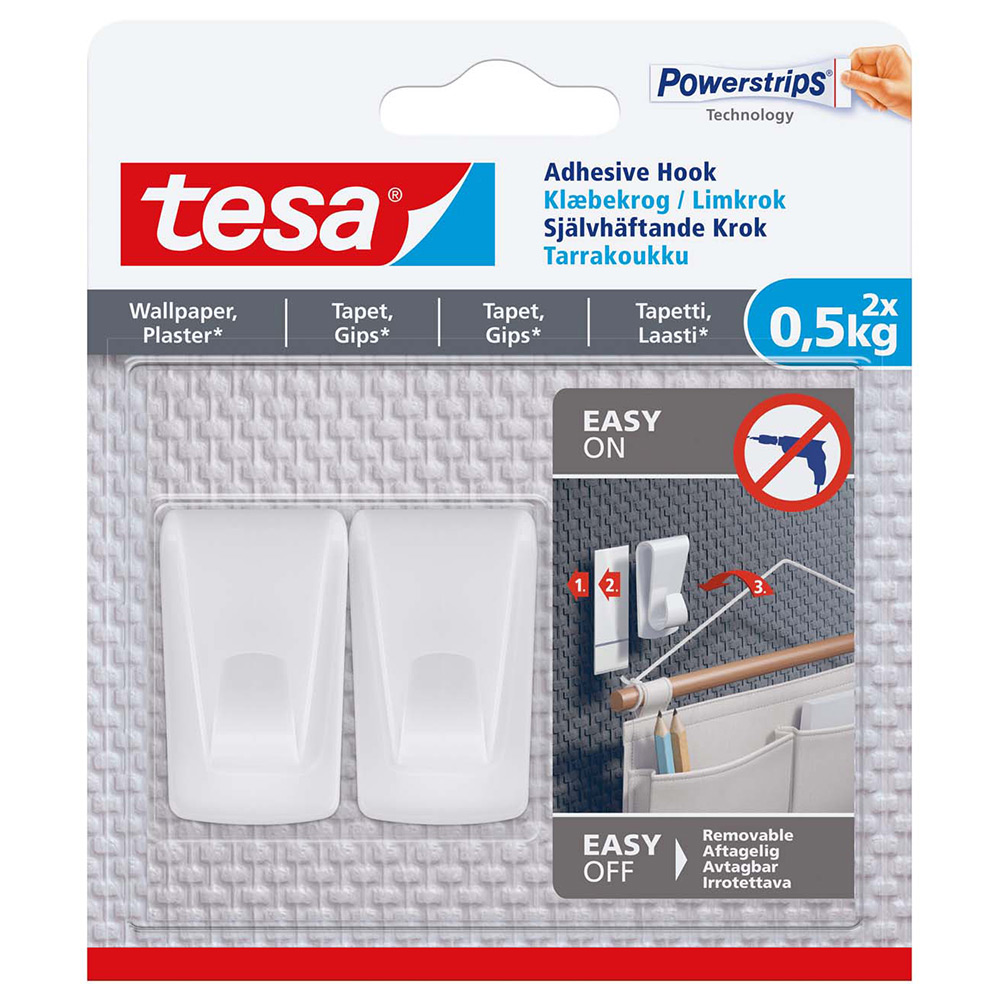 Självhäftande Krok Tesa För Tapet 0,5 kg