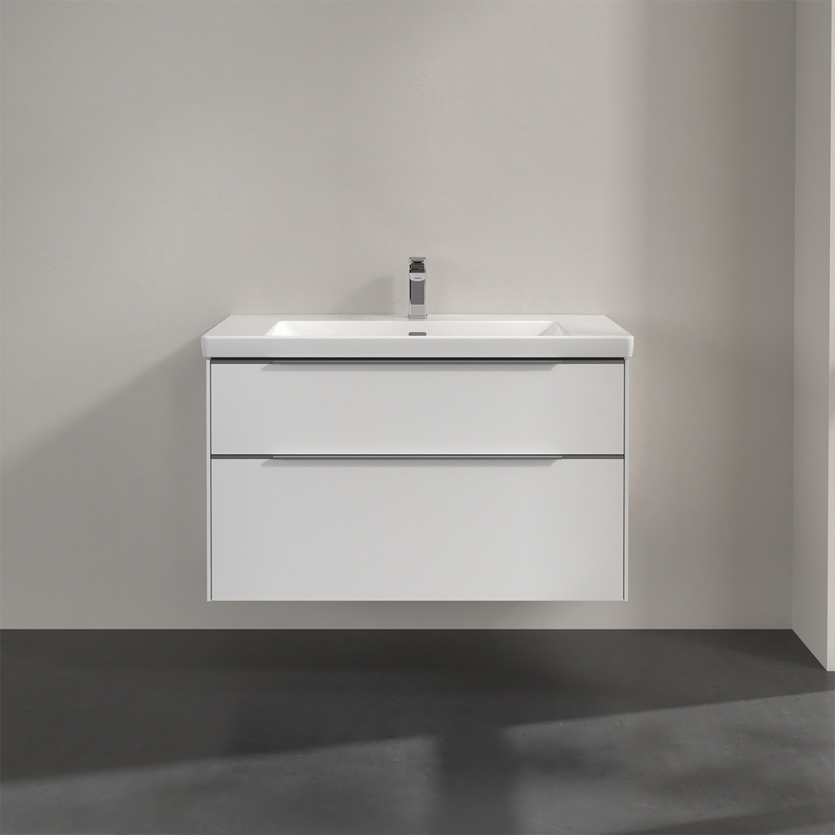 Tvättställsskåp Villeroy & Boch Subway 3.0 med 2 Lådor