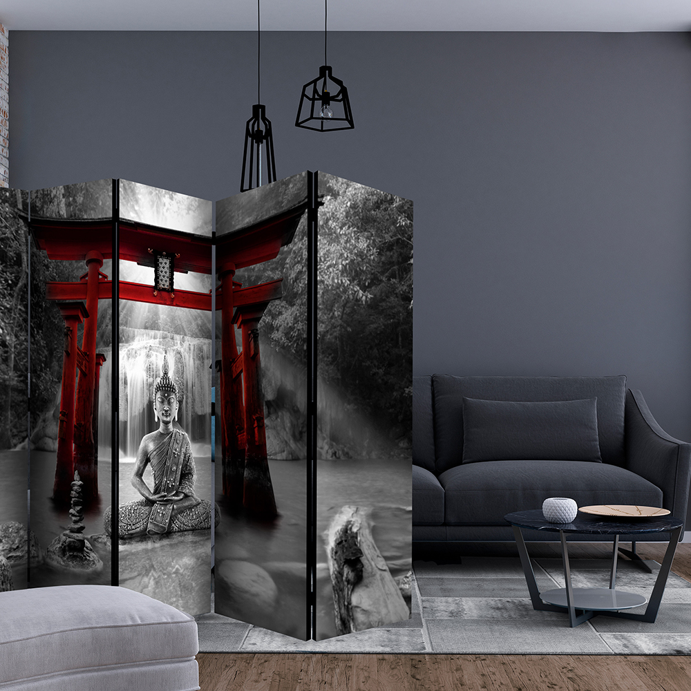 Rumsavdelare Skärmvägg Arkiio Buddha Smile Red II 225x172 cm