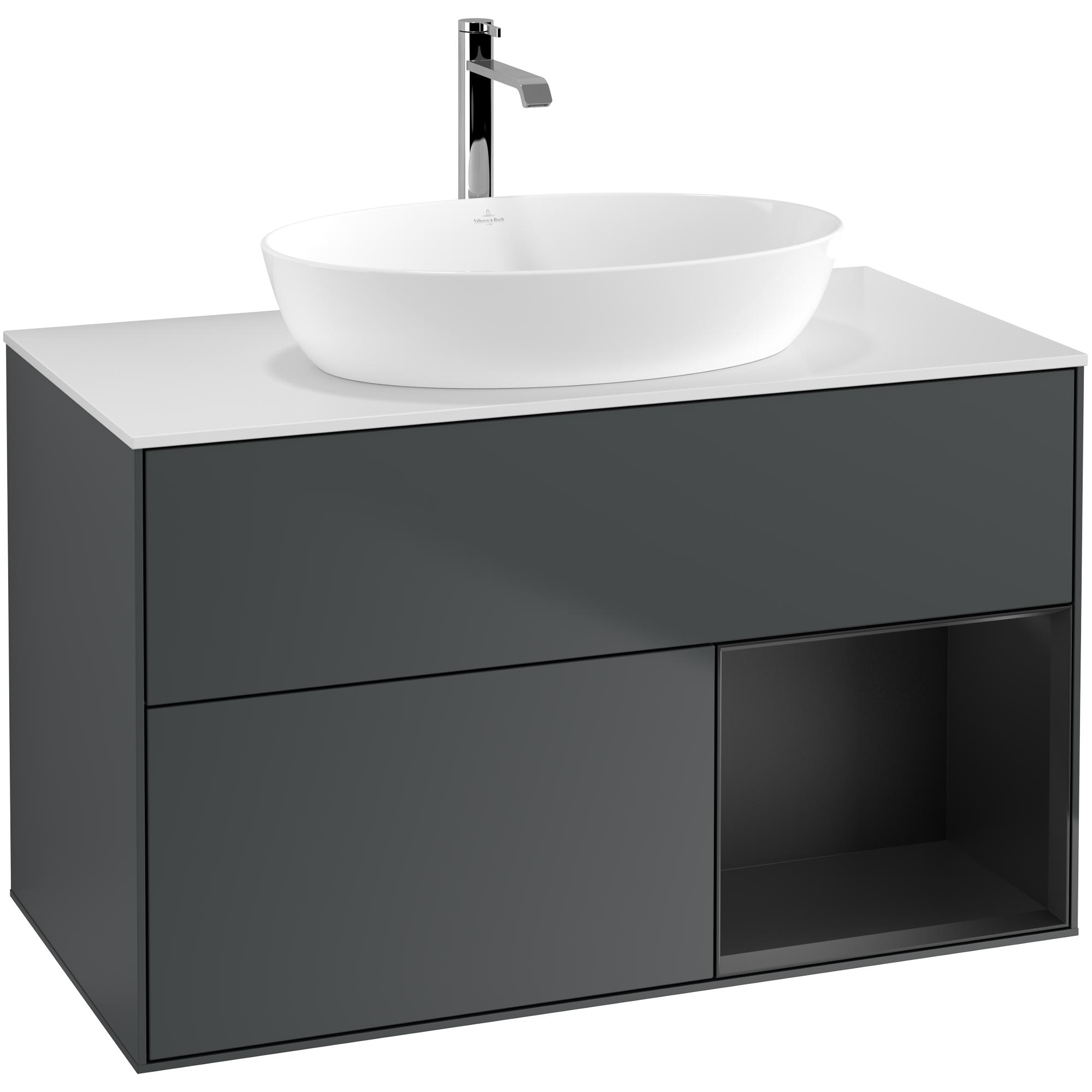 Tvättställsskåp Villeroy & Boch Finion med 2 Lådor Hylla och Bänkskiva för Fristående Tvättställ från Artis & Collaro
