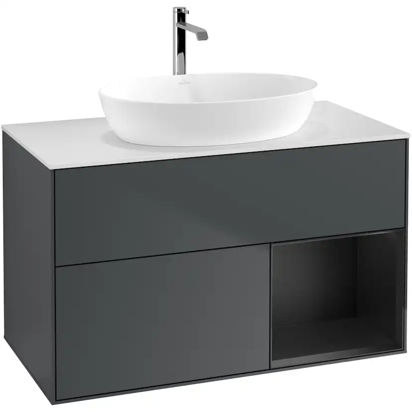 Tvättställsskåp Villeroy & Boch Finion med 2 Lådor Hylla och Bänkskiva för Fristående Tvättställ från Artis & Collaro