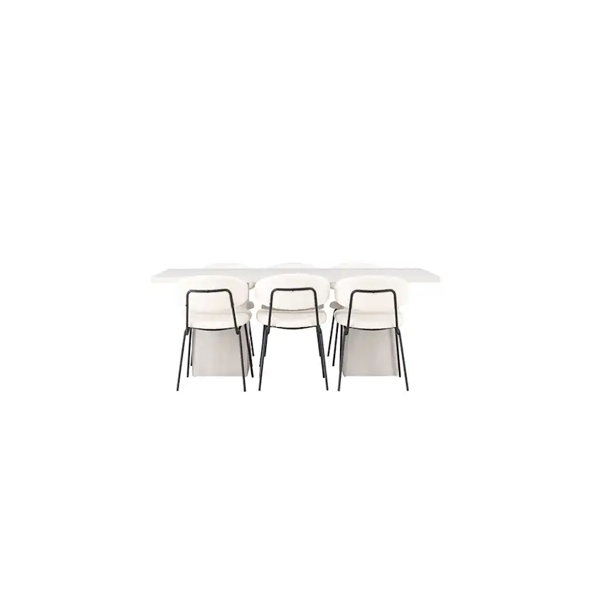 Matgrupp Venture Home Olga med 6 st Chico stolar
