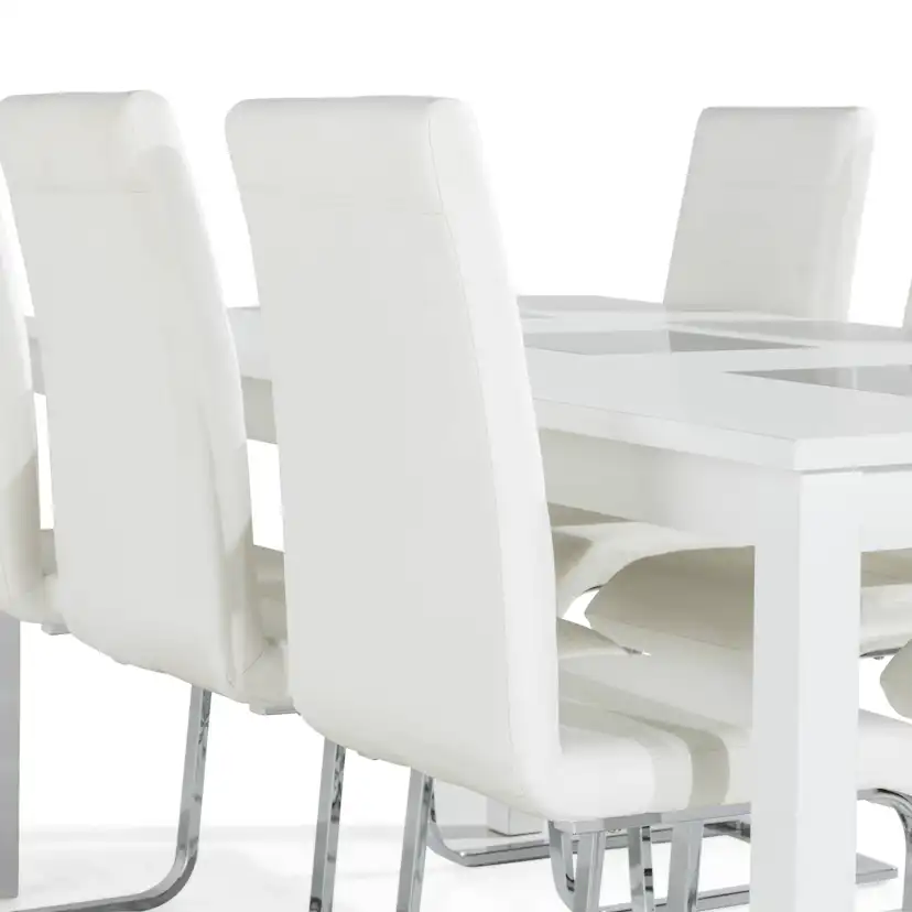Matgrupp Basic Home Jasmin Rektangulärt Matbord 180-270 cm Förlängningsbart med 6 Cibus Matstol