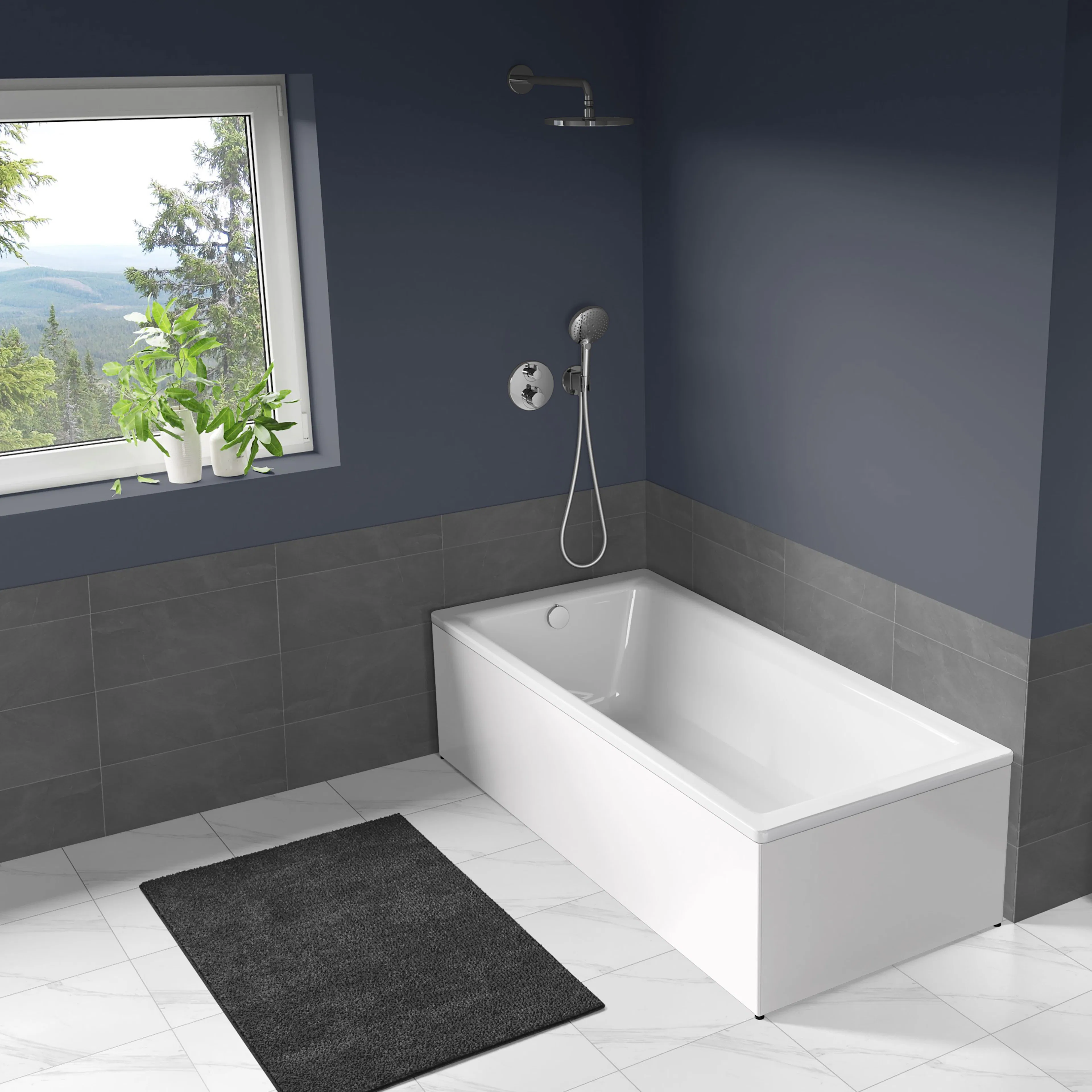 Puro badkar med front Blanco Zeus 1600x700 mm, Blanco Zeus