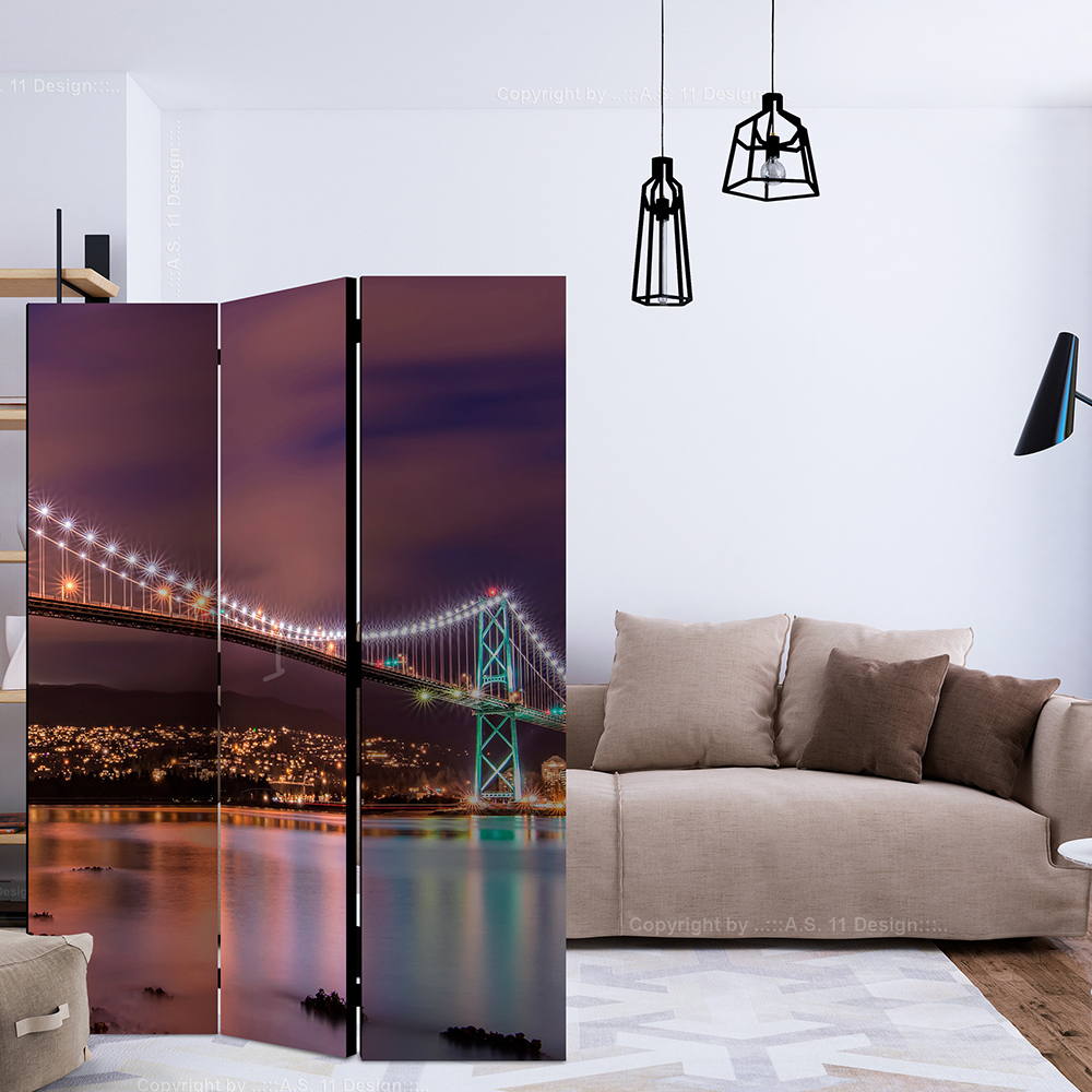 Rumsavdelare Skärmvägg Arkiio Glow Above The City 135x172 cm