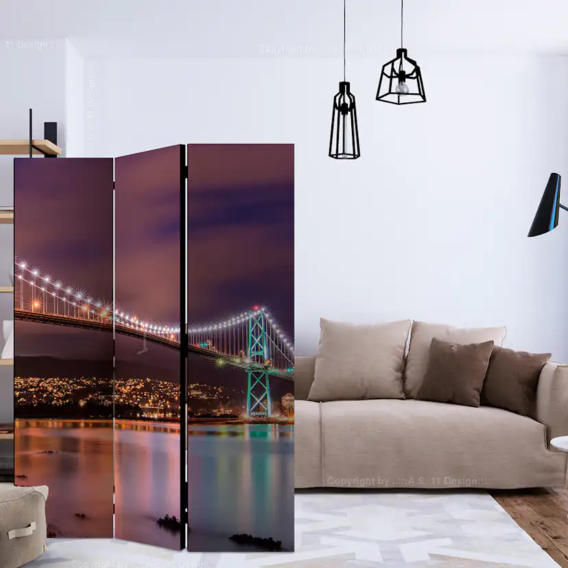 Rumsavdelare Skärmvägg Arkiio Glow Above The City 135x172 cm