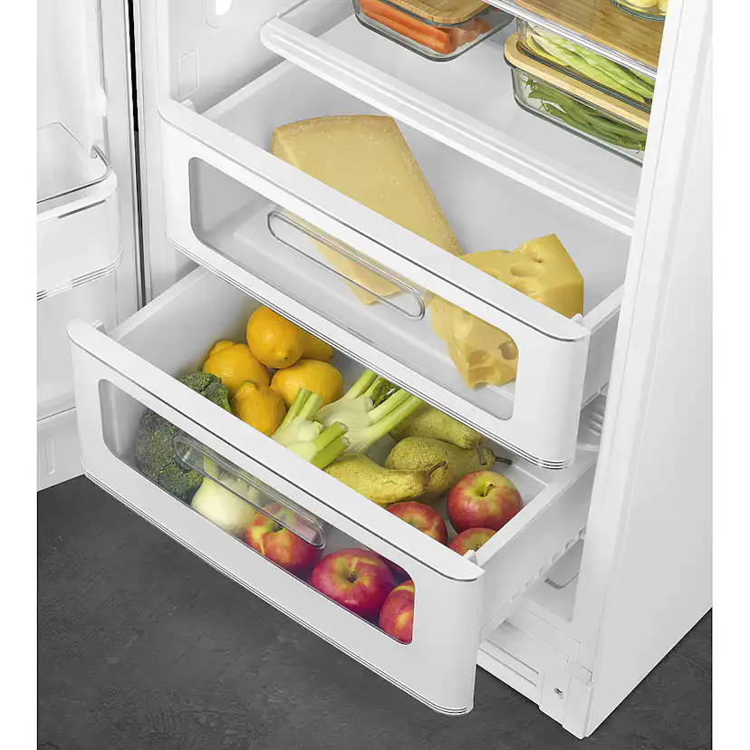 Kylskåp med frysfack Smeg FAB28LWH6 Vit 50's Style