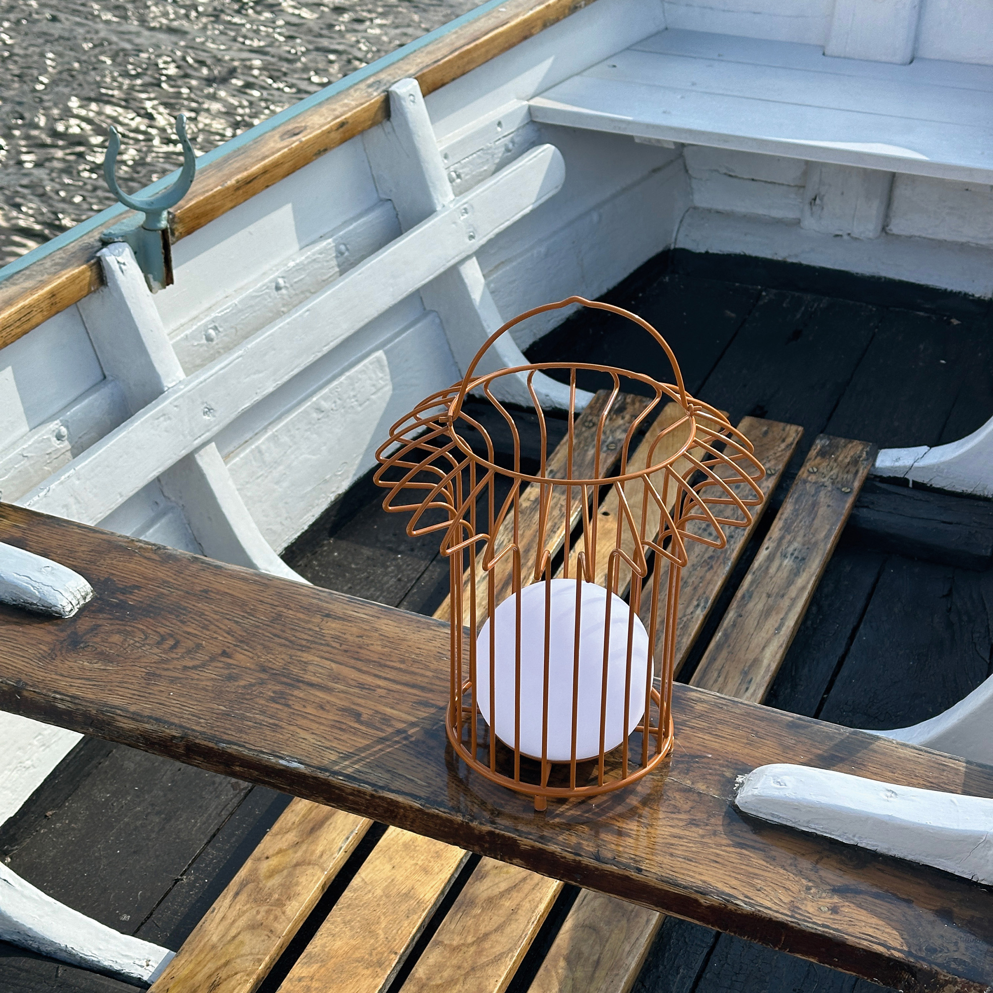 Solcellslampa Dyberg Larsen Basket LED-Lykta Terracotta