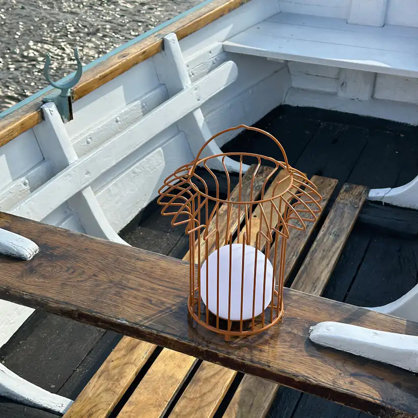 Solcellslampa Dyberg Larsen Basket LED-Lykta Terracotta