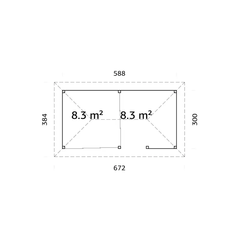 Uterum Palmako Bianca 16,6 m2 Set 207 Slide